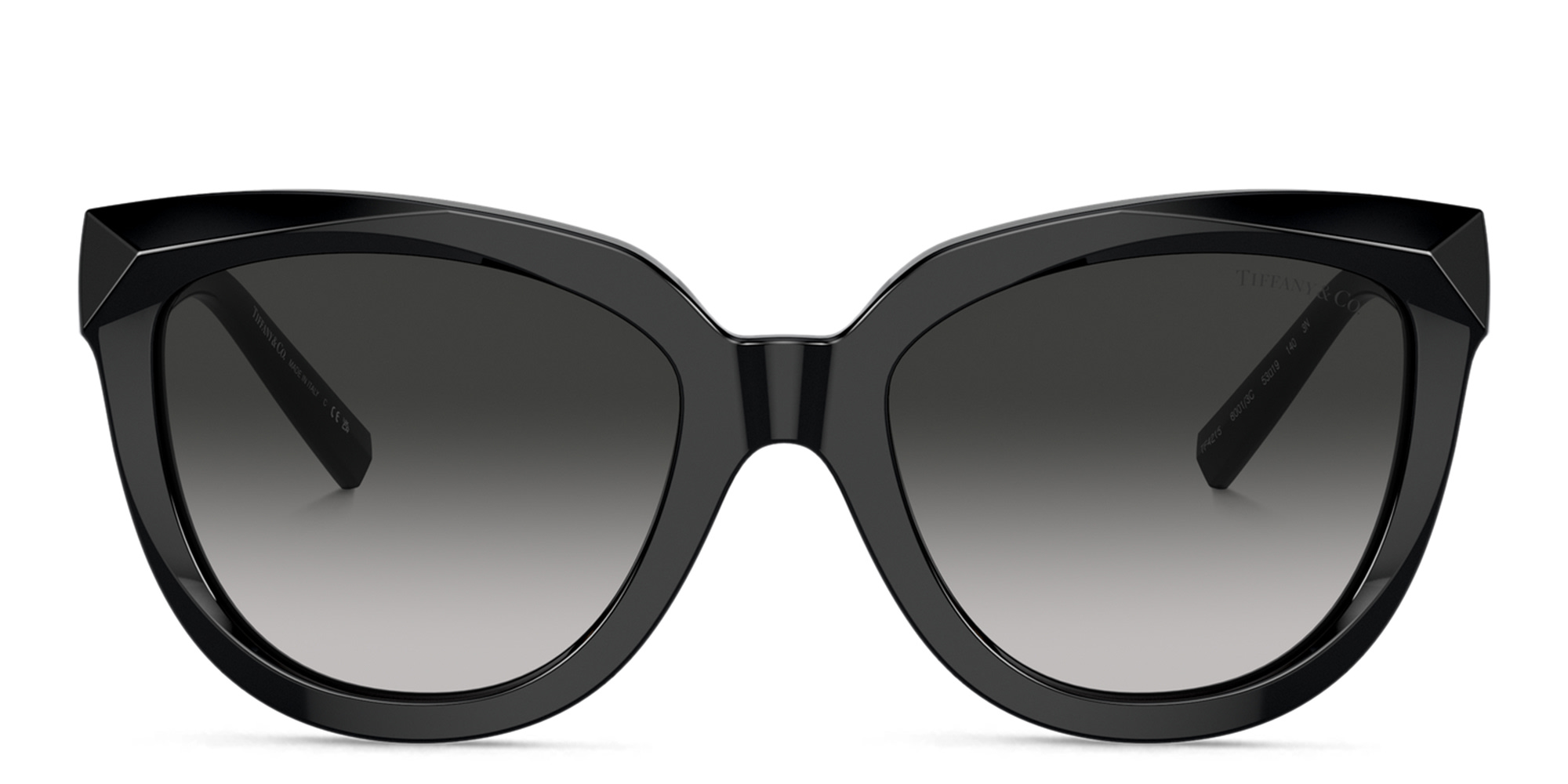 TIFFANY T Motif Cat-Eye Sunglasses in Black – Product Photo 1