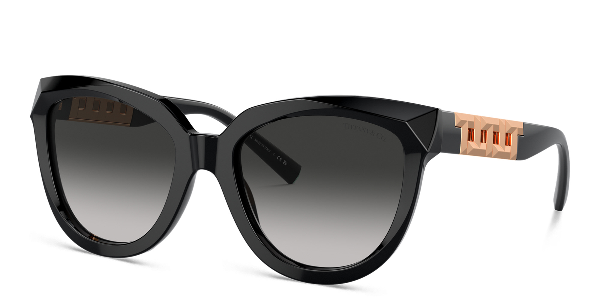 TIFFANY T Motif Cat-Eye Sunglasses in Black – Product Photo 2