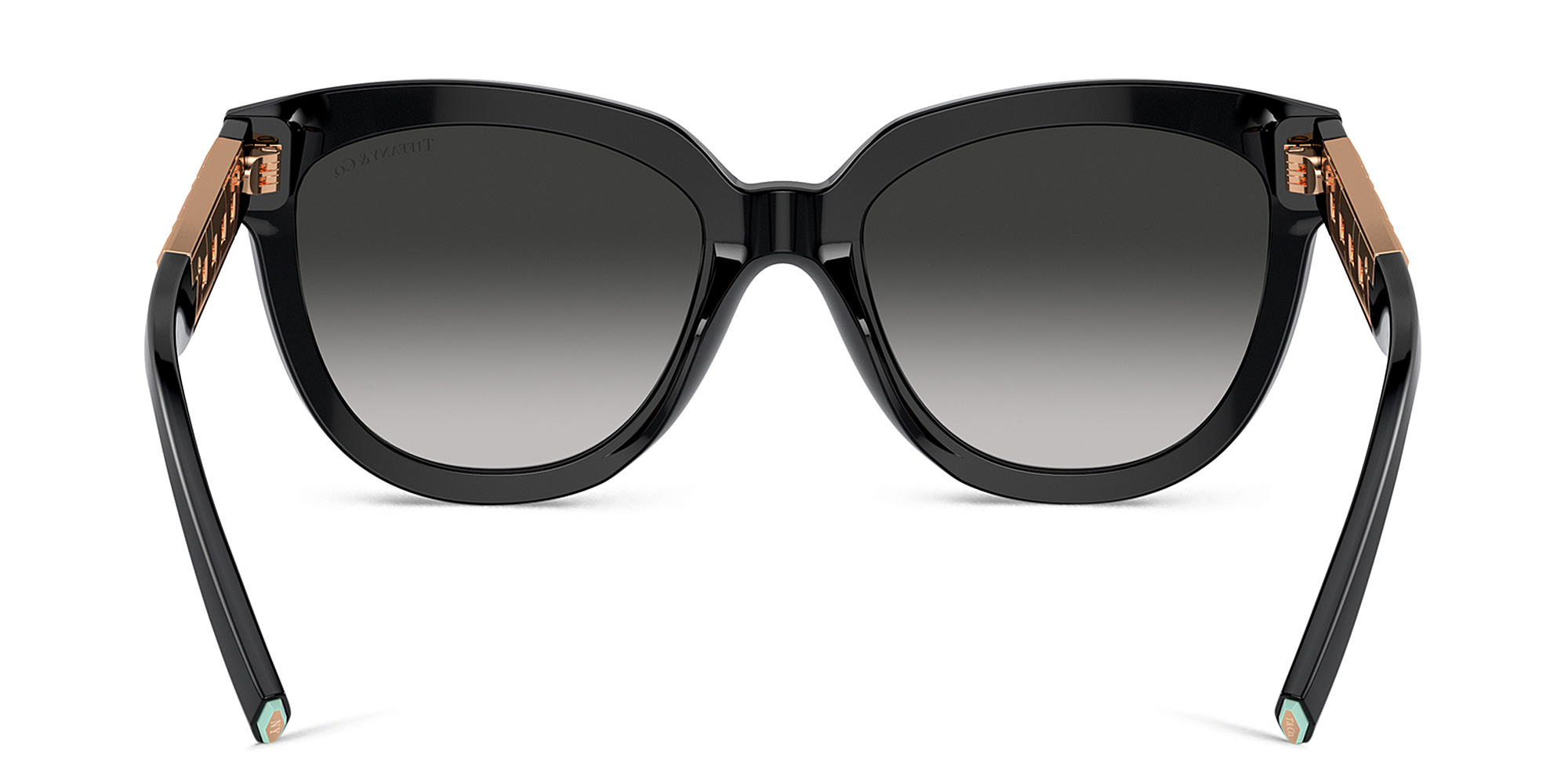 TIFFANY T Motif Cat-Eye Sunglasses in Black – Product Photo 4