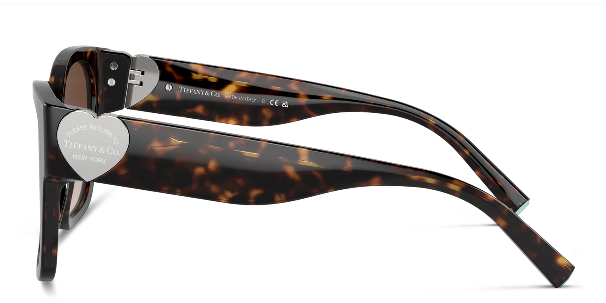 TIFFANY Oversized Square Sunglasses in Havana – Product Photo 3