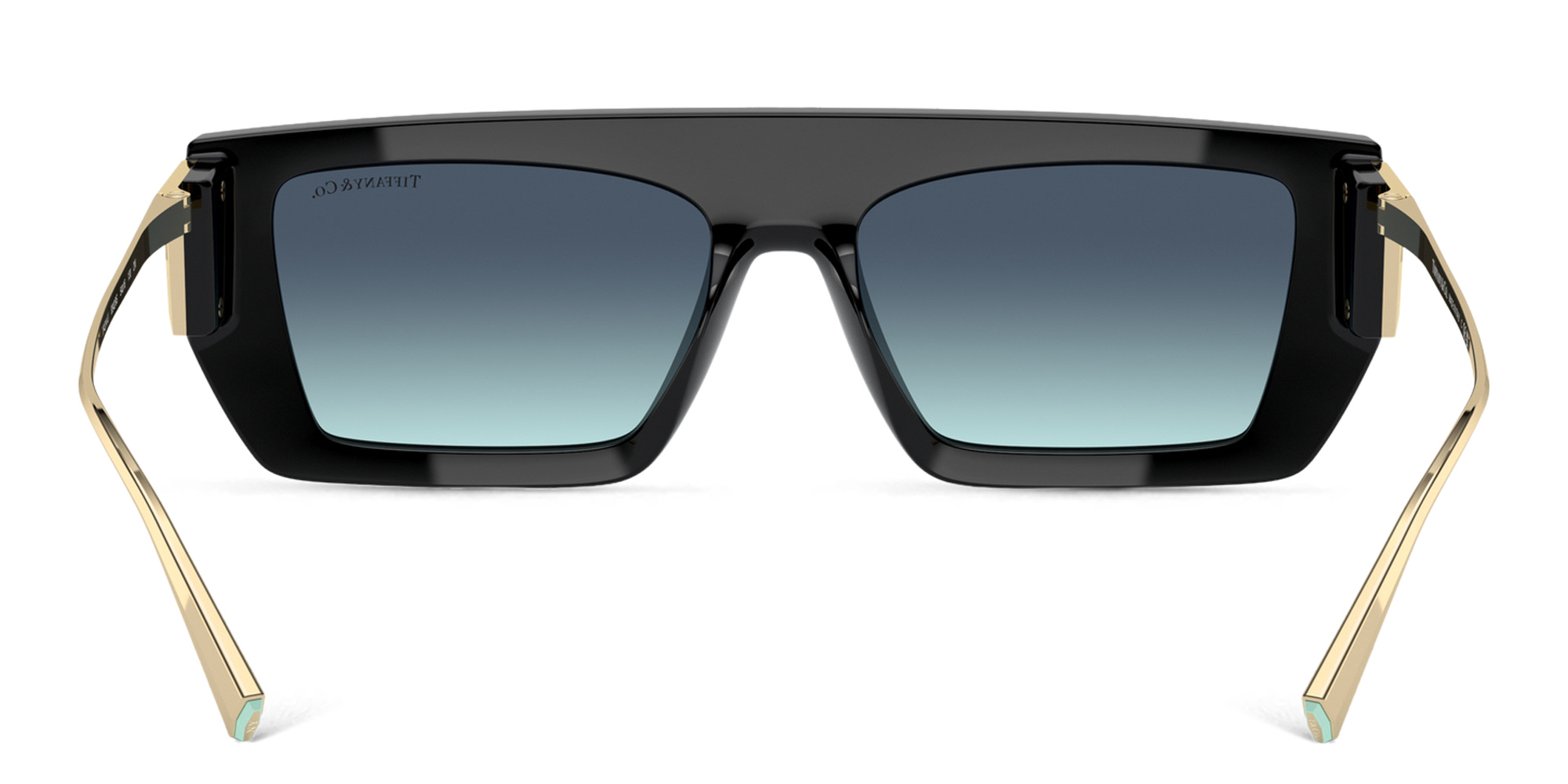 Shop TIFFANY Rectangle Sunglasses in Black online.
