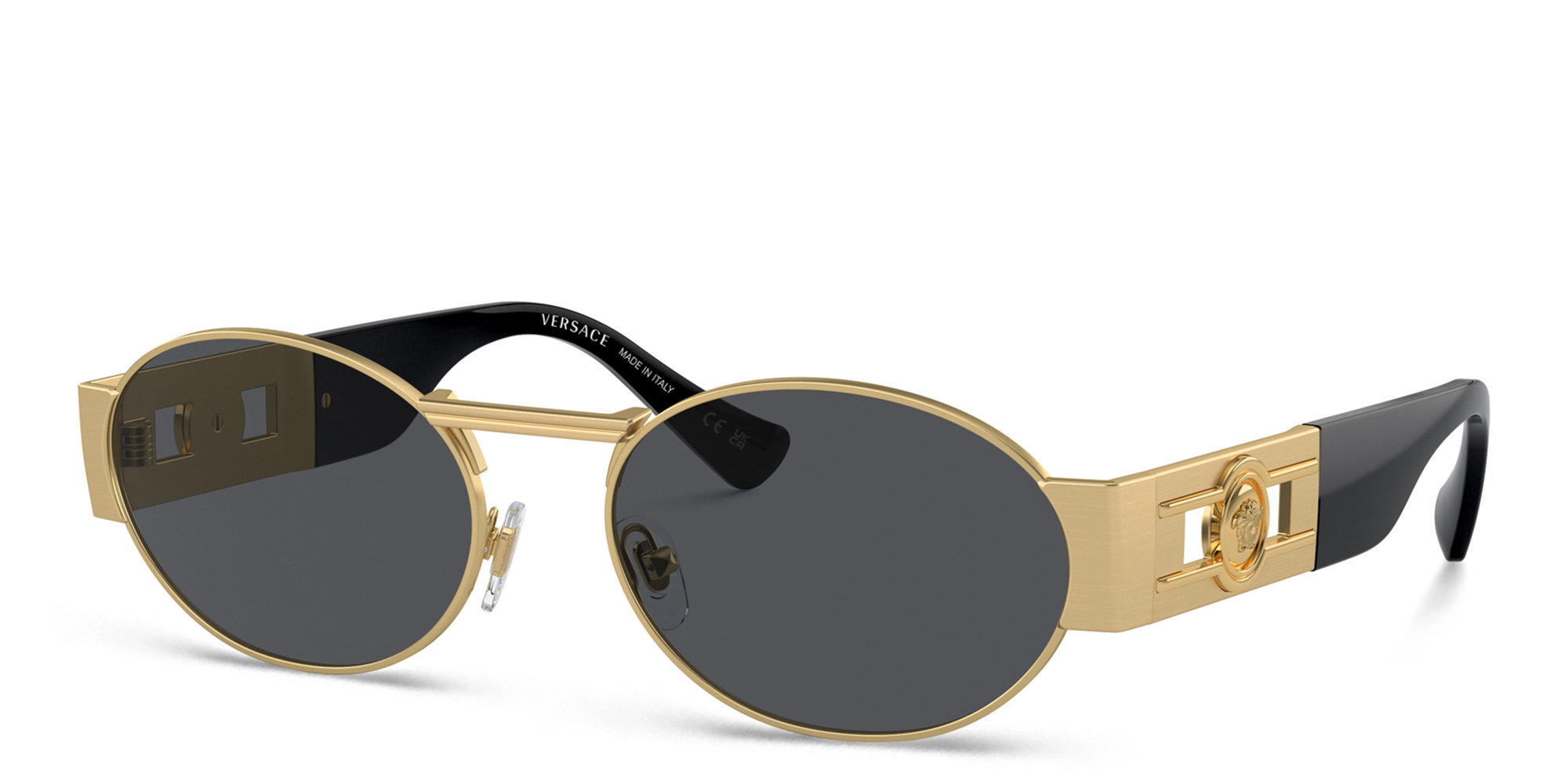 VERSACE Medusa Unisex Oval Sunglasses in Gold – Product Photo 2