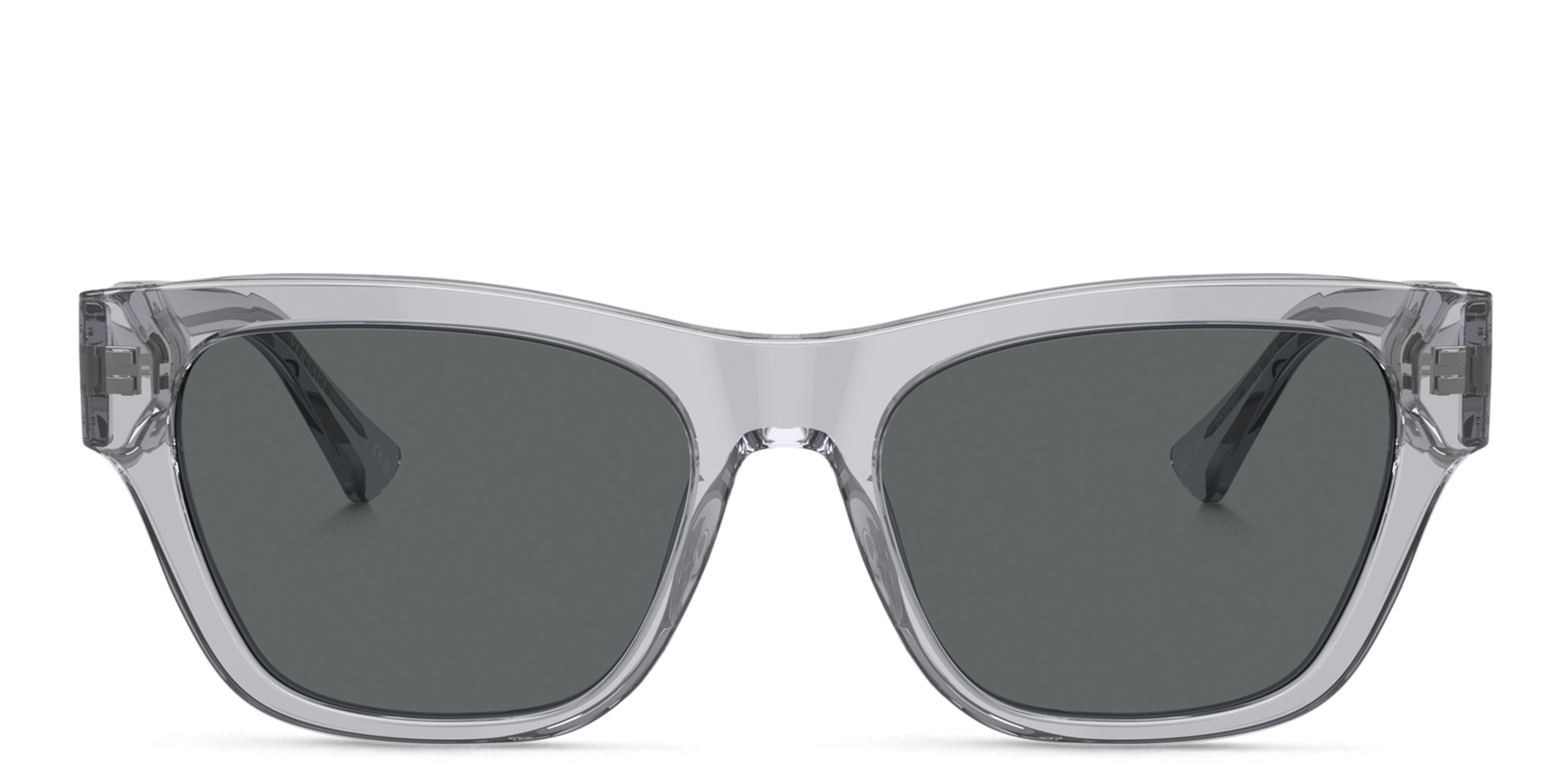VERSACE Medusa Square Sunglasses in Grey Transparent – Product Photo 1