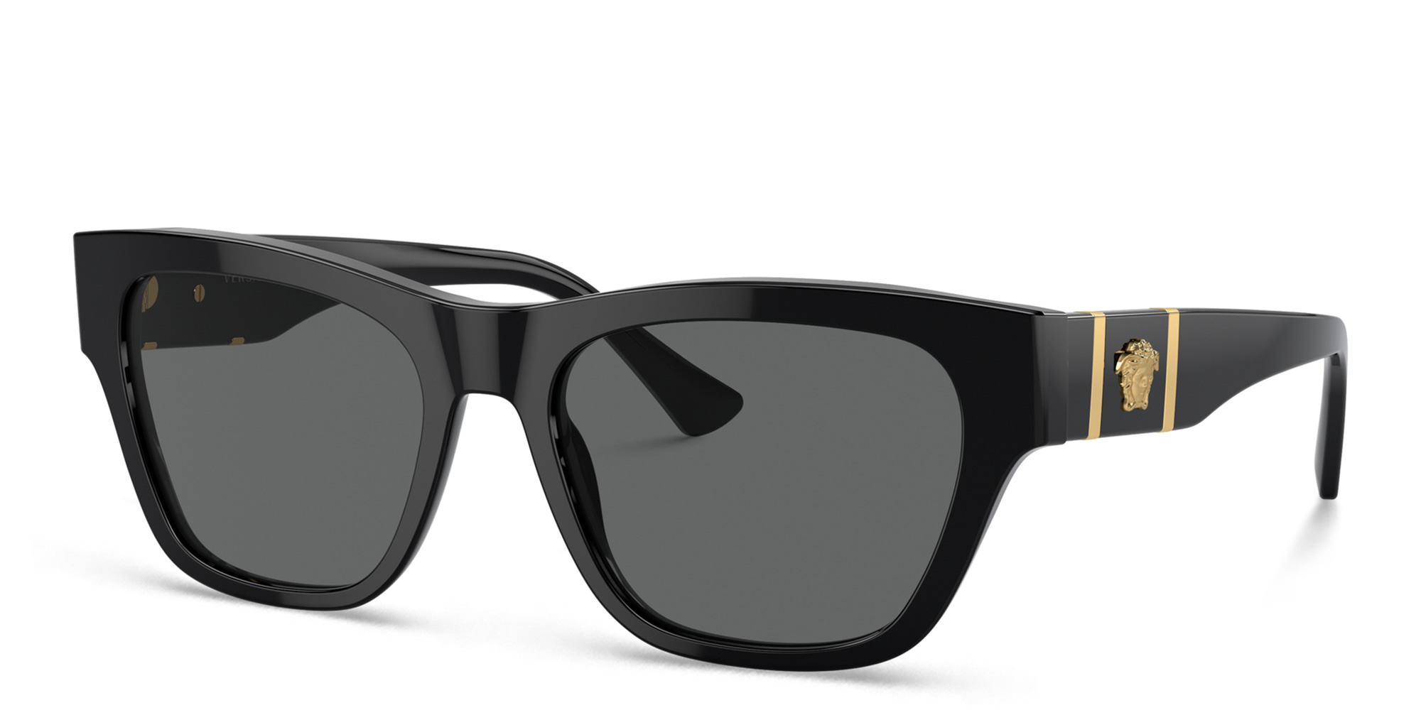VERSACE Medusa Square Sunglasses in Black – Product Photo 2