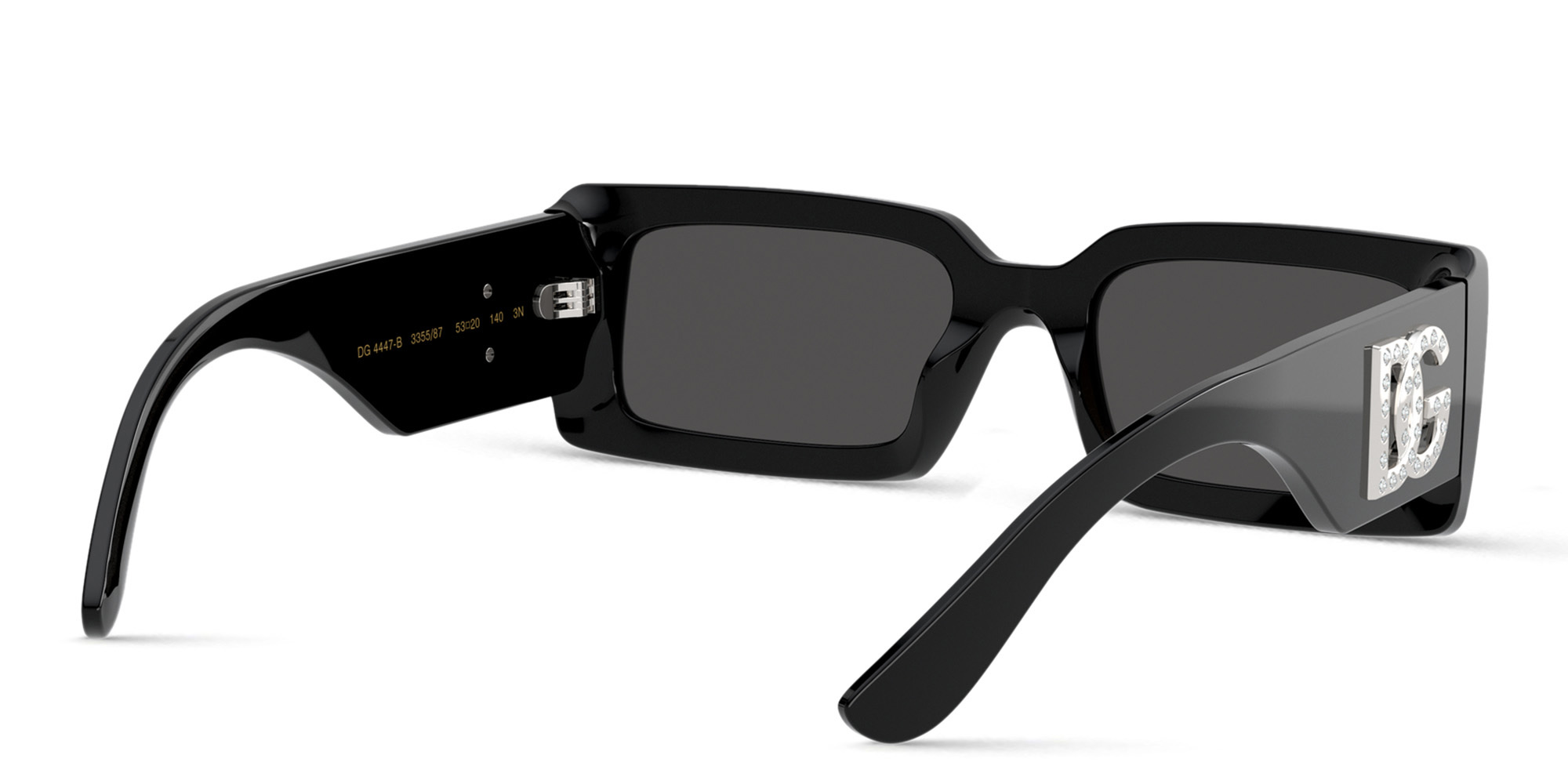 Dolce & Gabbana Rectangle Sunglasses in Black – Product Photo 3