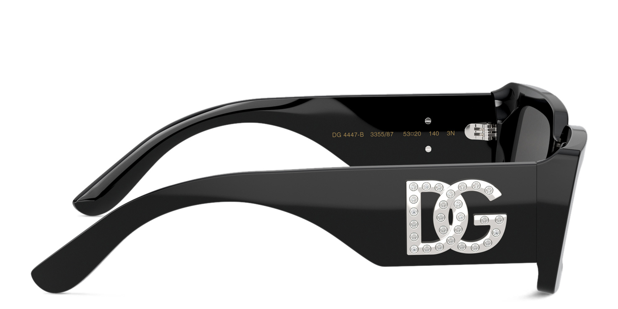 Shop Dolce & Gabbana Rectangle Sunglasses in Black online.