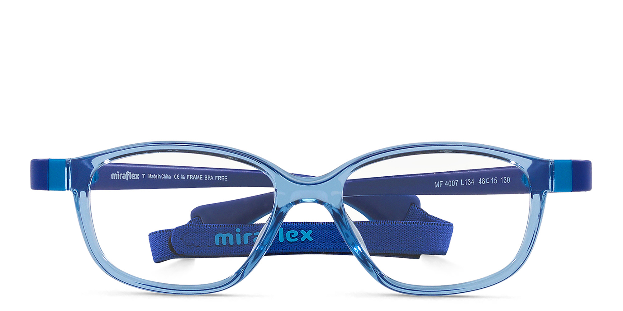 Shop Mira Flex Logo Kids Irregular Eyeglasses in Blue online.