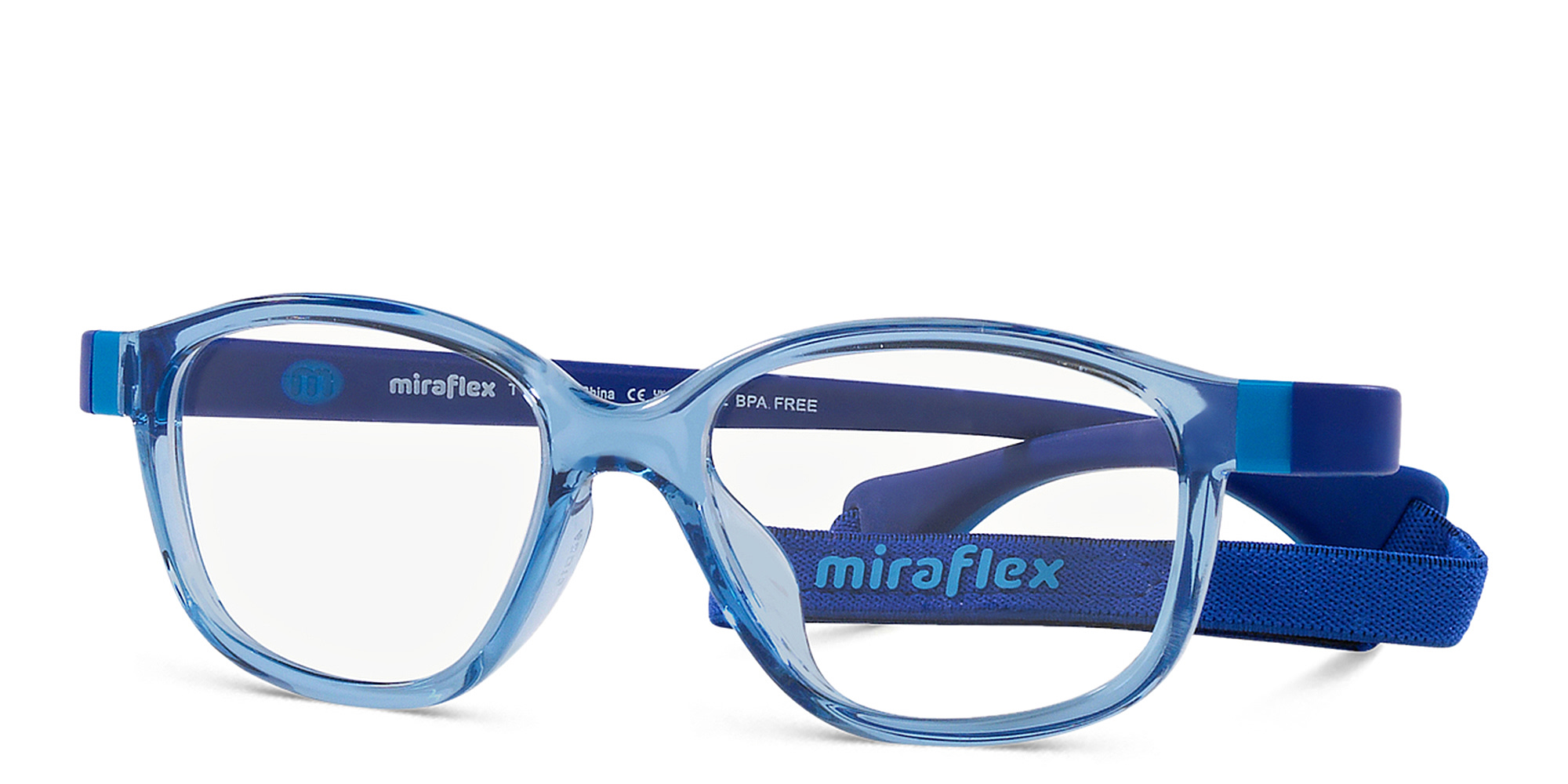 Shop Mira Flex Logo Kids Irregular Eyeglasses in Blue online.