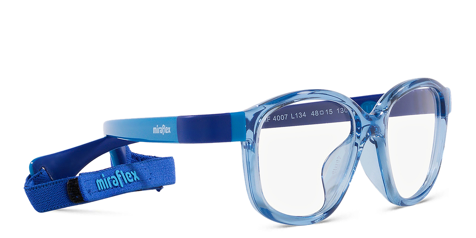 Shop Mira Flex Logo Kids Irregular Eyeglasses in Blue online.
