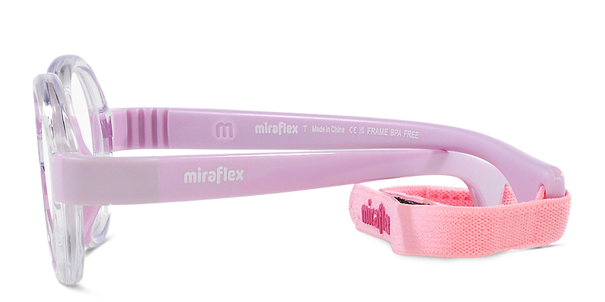 Shop Mira Flex Logo Kids Oval Eyeglasses in Transparent online.