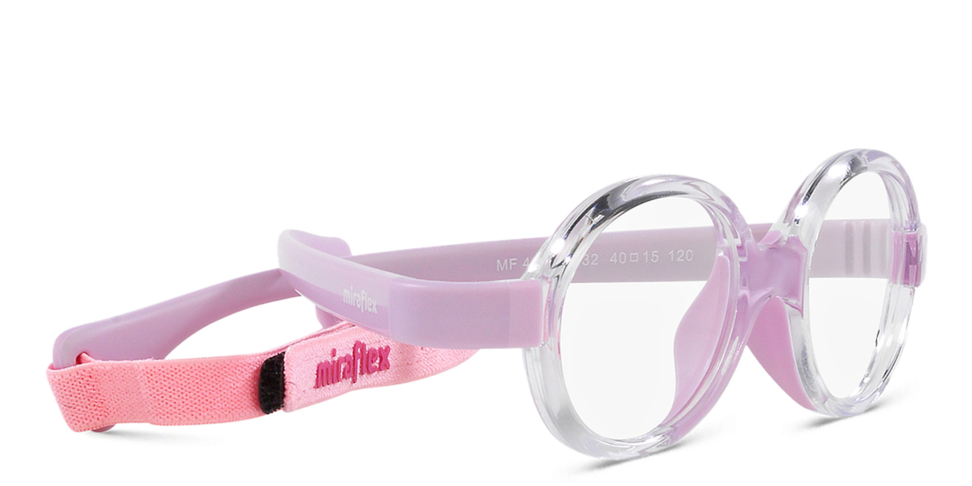 Shop Mira Flex Logo Kids Oval Eyeglasses in Transparent online.