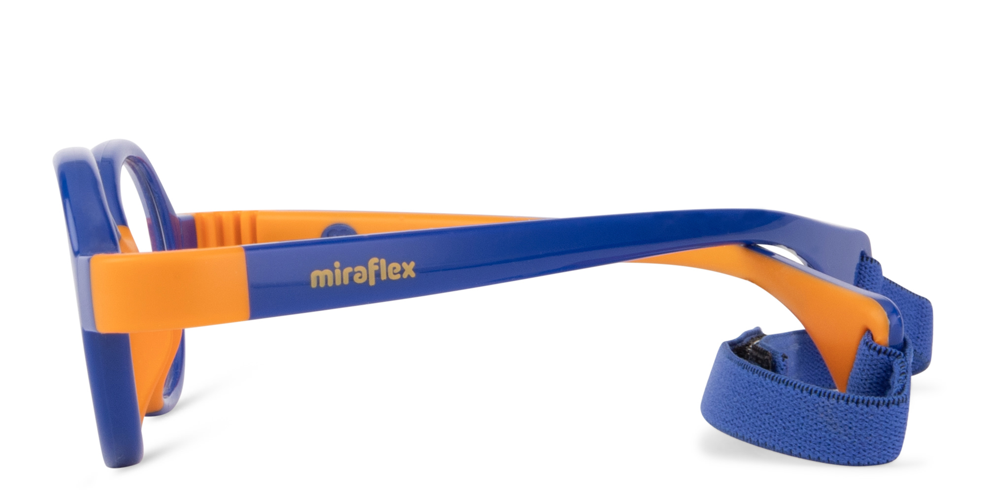 Shop Mira Flex Logo Kids Oval Eyeglasses in Blue & Orange online.