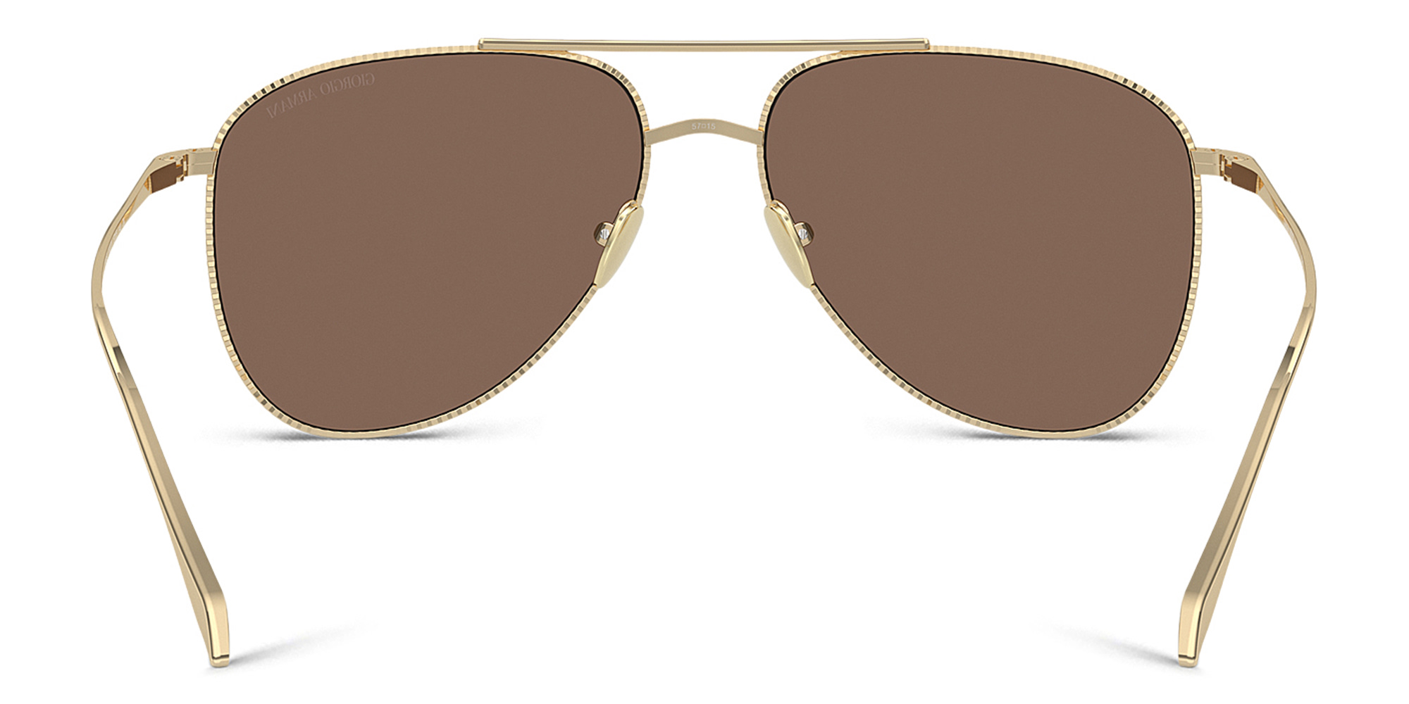 Shop GIORGIO ARMANI Logo Pilot Sunglasses in Pale Gold online.