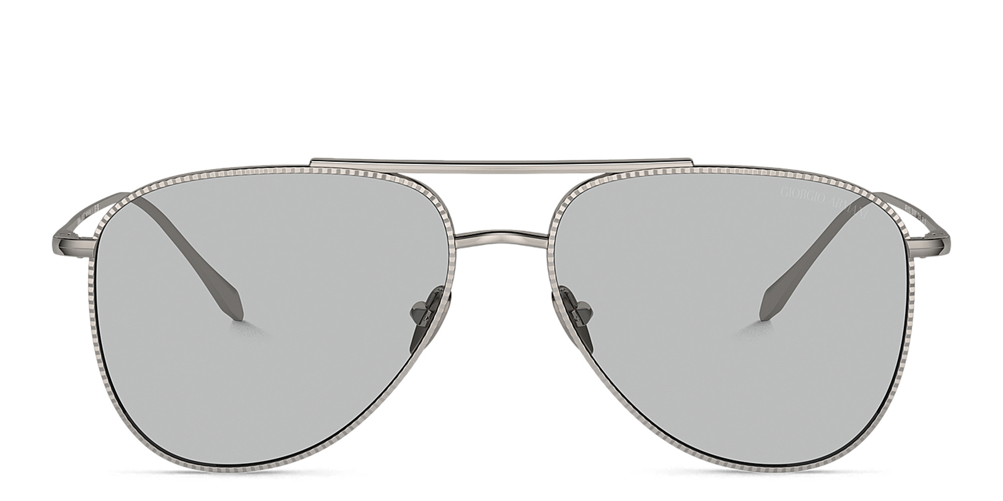 GIORGIO ARMANI Logo Pilot Sunglasses in Gunmetal – Product Photo 1