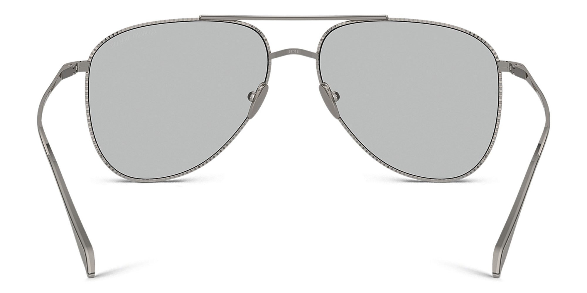 GIORGIO ARMANI Logo Pilot Sunglasses in Gunmetal – Product Photo 4
