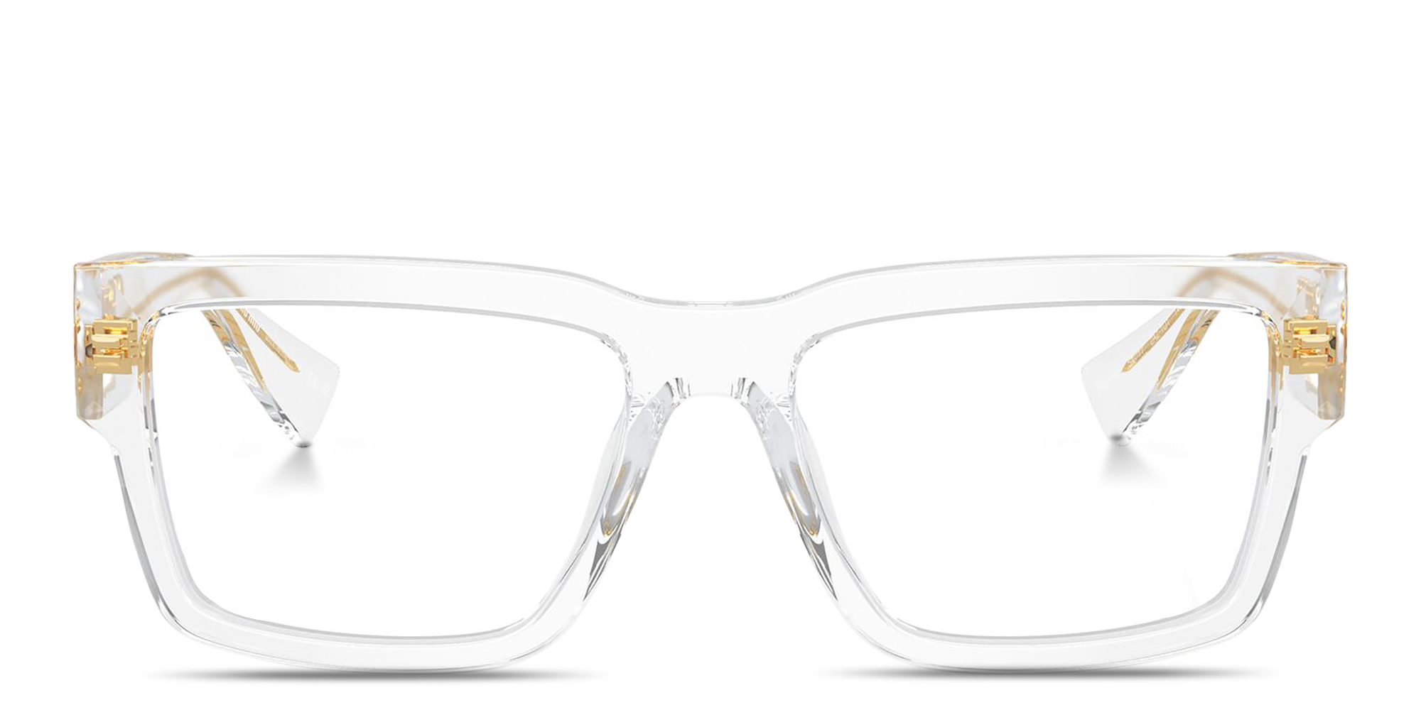 MIU MIU Vertical Logo Rectangle Eyeglasses in Clear – Product Photo 1