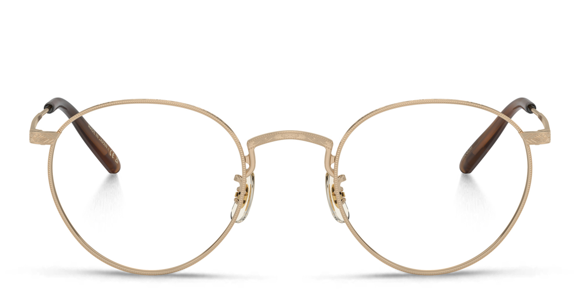 Shop OLIVER PEOPLES Unisex Panthos Eyeglasses in Gold online.