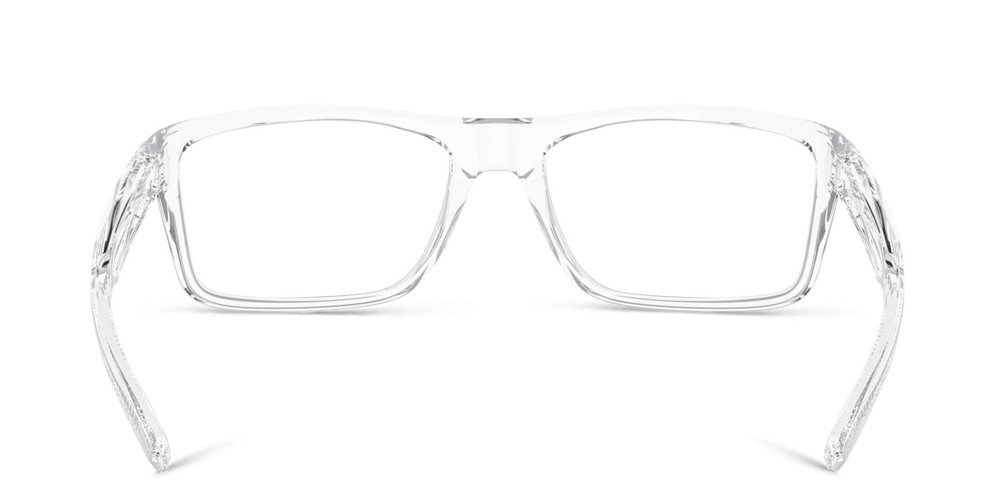 Shop Oakley Wide Rectangle Eyeglasses in Polished Clear online.