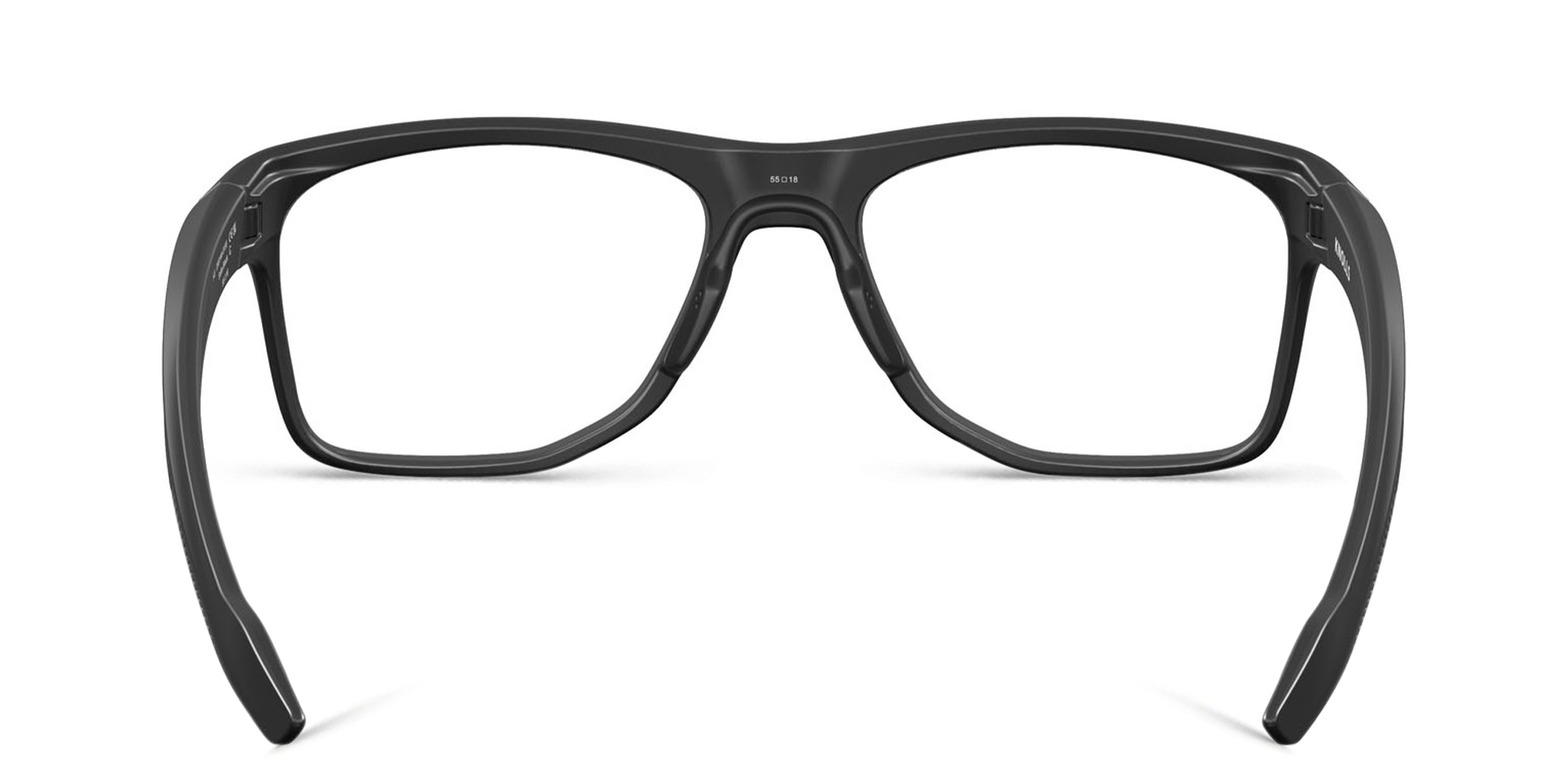 Shop Oakley Wide Rectangle Eyeglasses in Satin Black online.