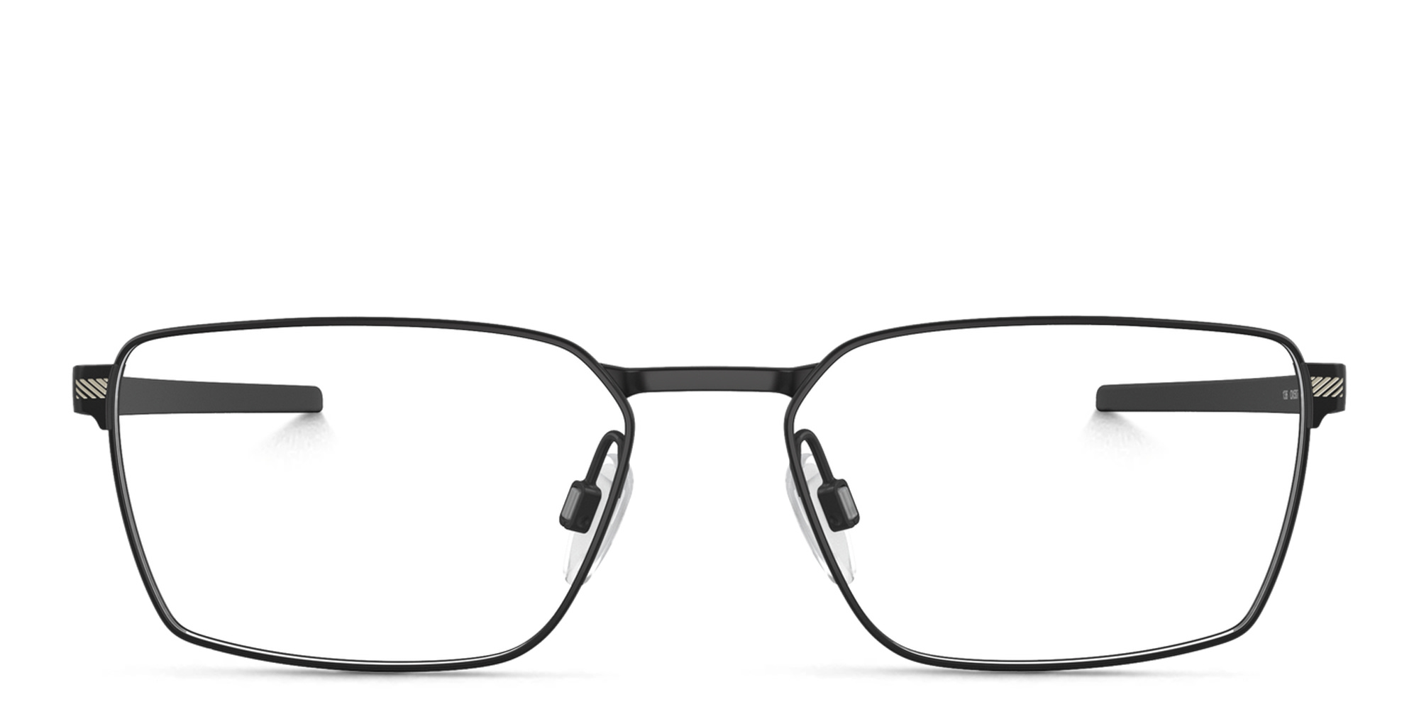 Shop Oakley Wide Rectangle Eyeglasses in Satin Black online.