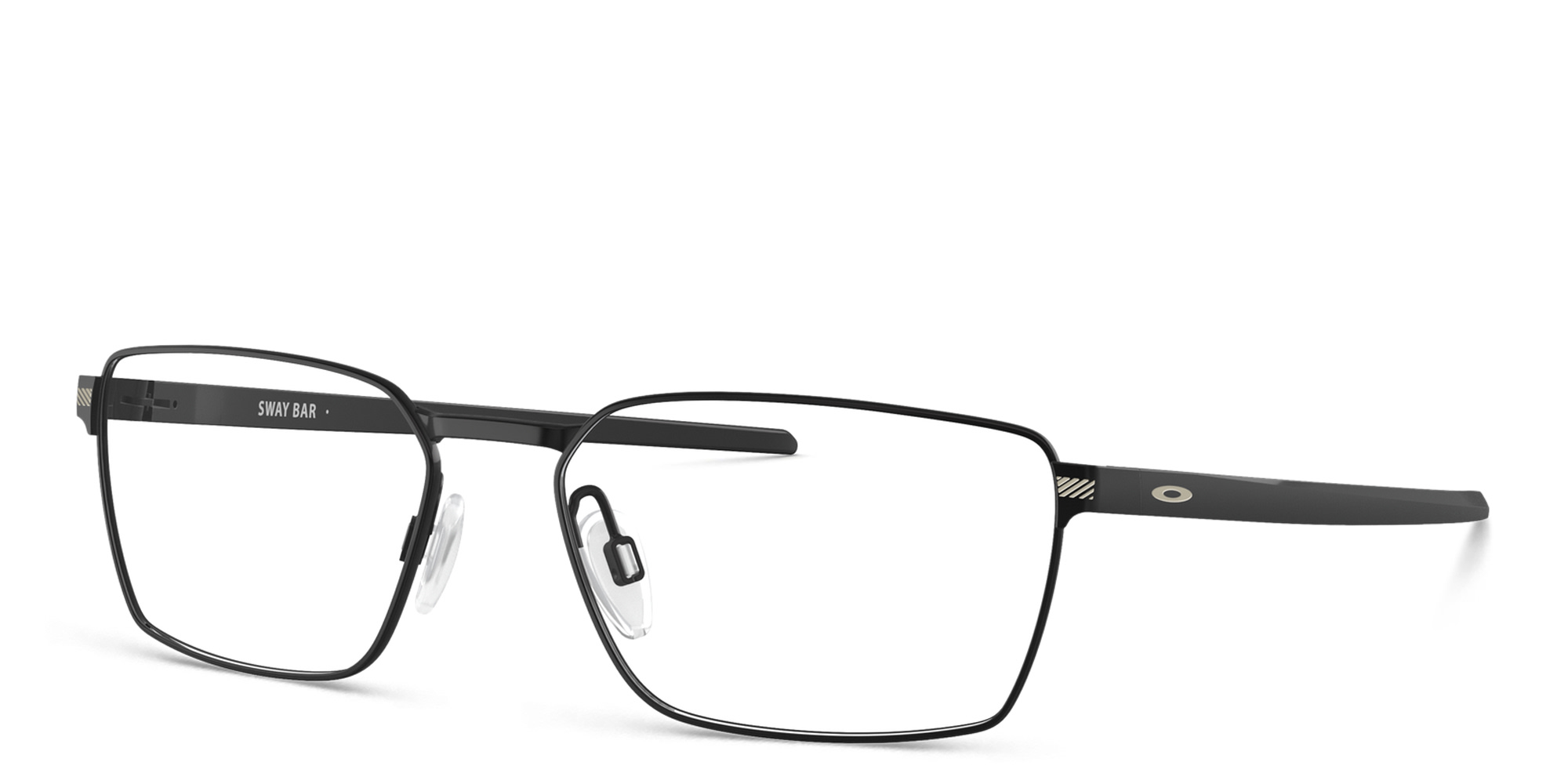 Shop Oakley Wide Rectangle Eyeglasses in Satin Black online.