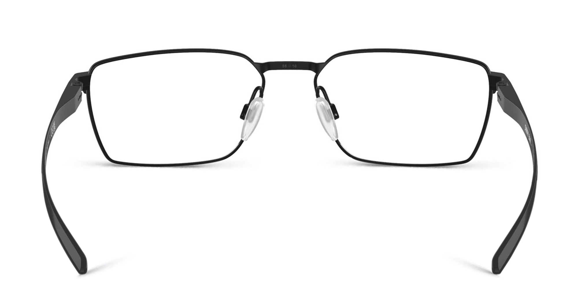 Shop Oakley Wide Rectangle Eyeglasses in Satin Black online.
