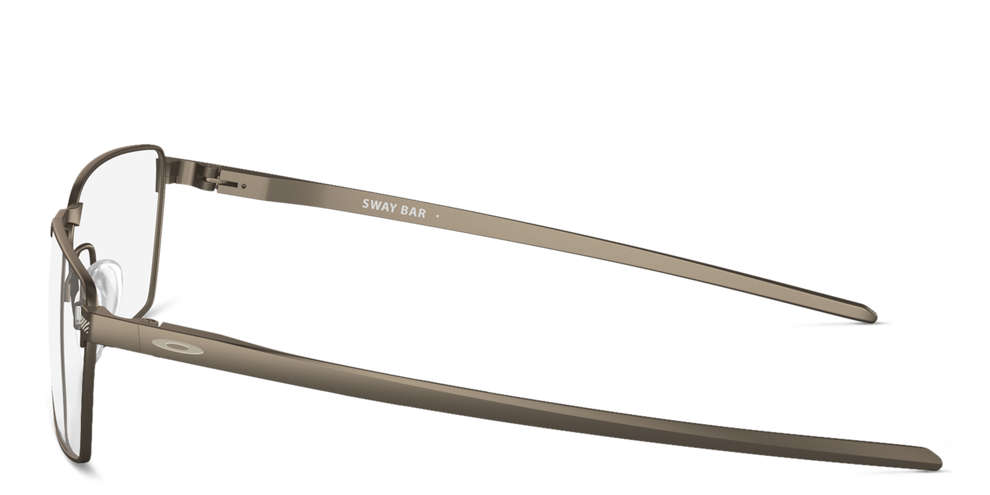 Shop Oakley Wide Rectangle Eyeglasses in Pewter online.