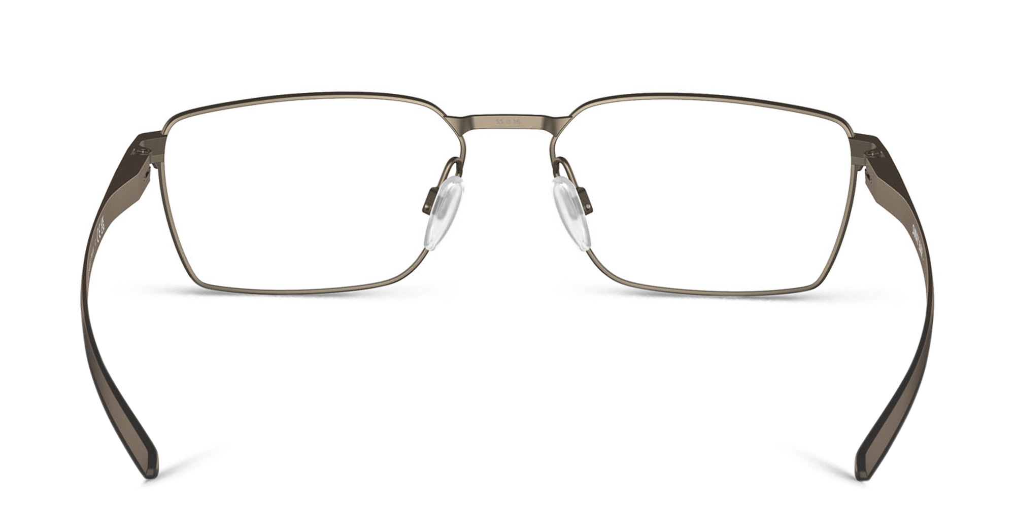 Shop Oakley Wide Rectangle Eyeglasses in Pewter online.