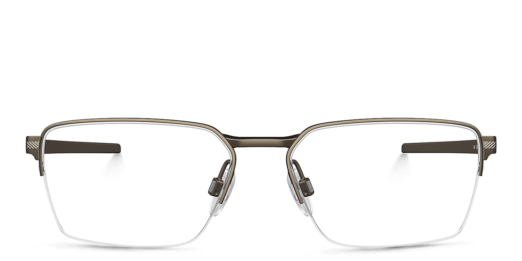 Oakley Half-Rim Rectangle Eyeglasses in Pewter – Product Photo 1