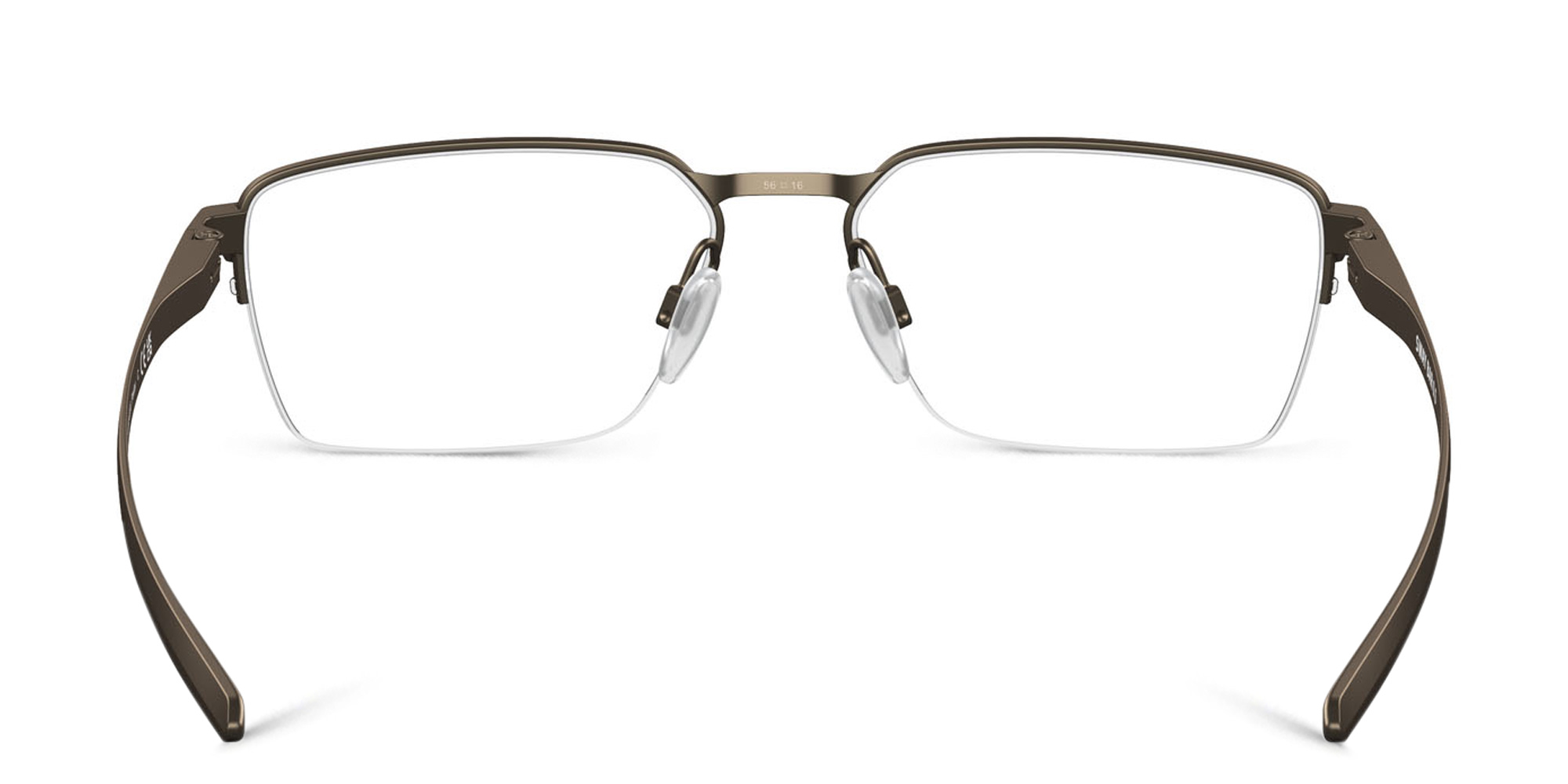Oakley Half-Rim Rectangle Eyeglasses in Pewter – Product Photo 4