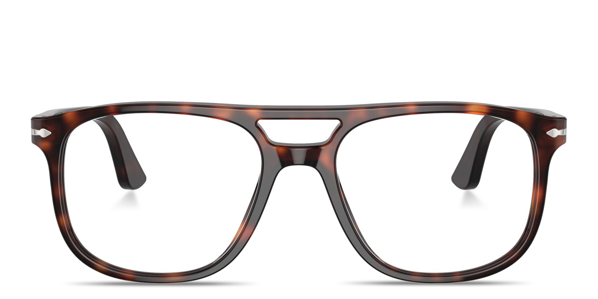 Shop PERSOL Greta Unisex Aviator Eyeglasses in Havana online.