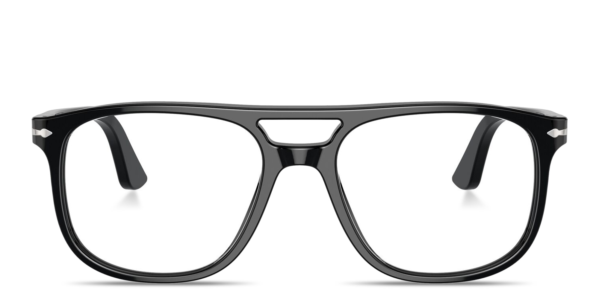 Shop PERSOL Greta Unisex Aviator Eyeglasses in Black online.