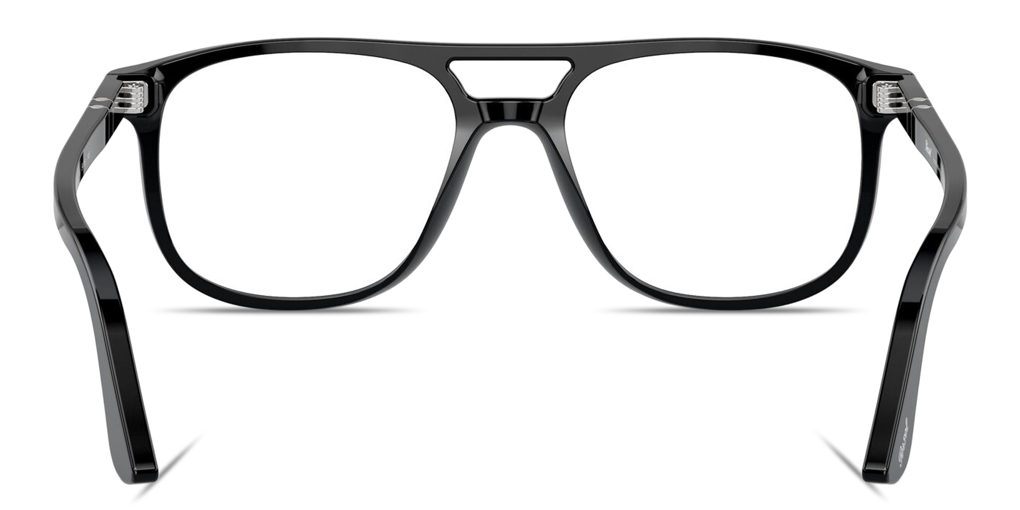 Shop PERSOL Greta Unisex Aviator Eyeglasses in Black online.