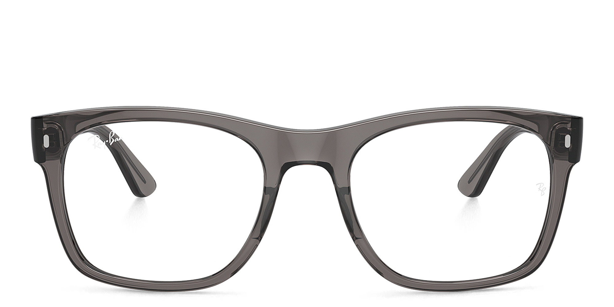 Shop Ray-Ban Unisex Square Eyeglasses in Opal Dark Grey online.
