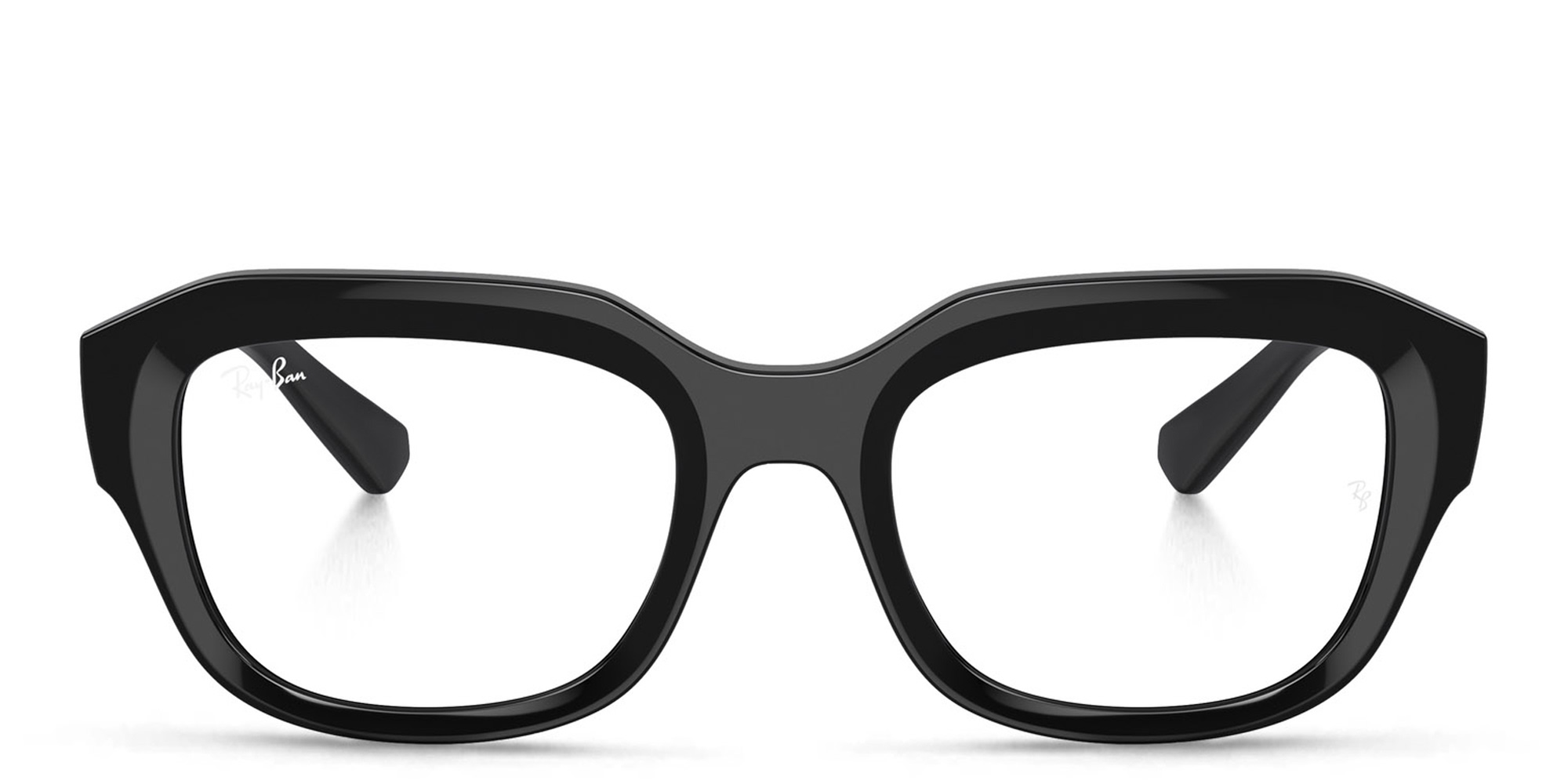 Shop Ray-Ban Unisex Square Eyeglasses in Black online.