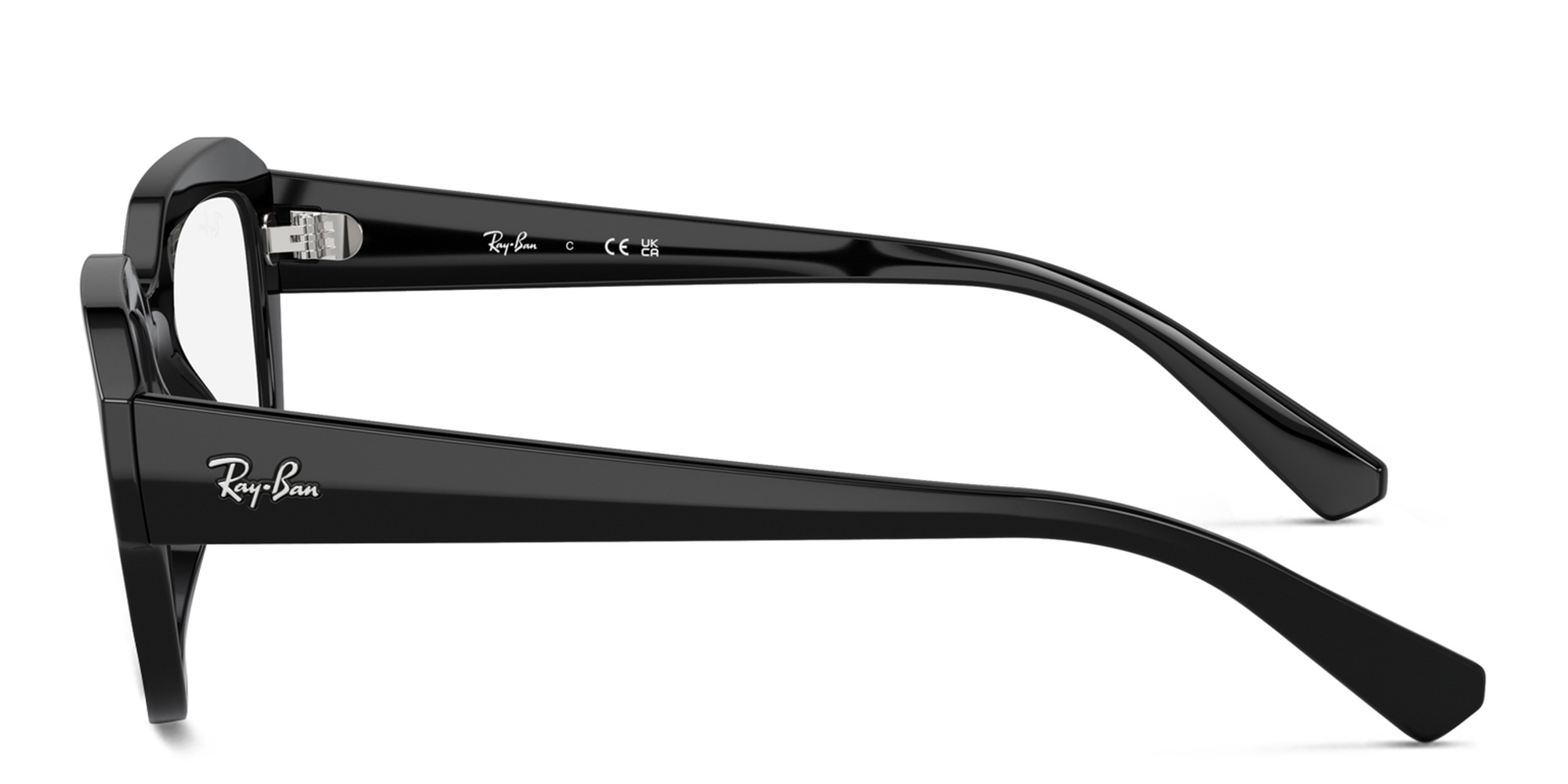 Shop Ray-Ban Unisex Square Eyeglasses in Black online.