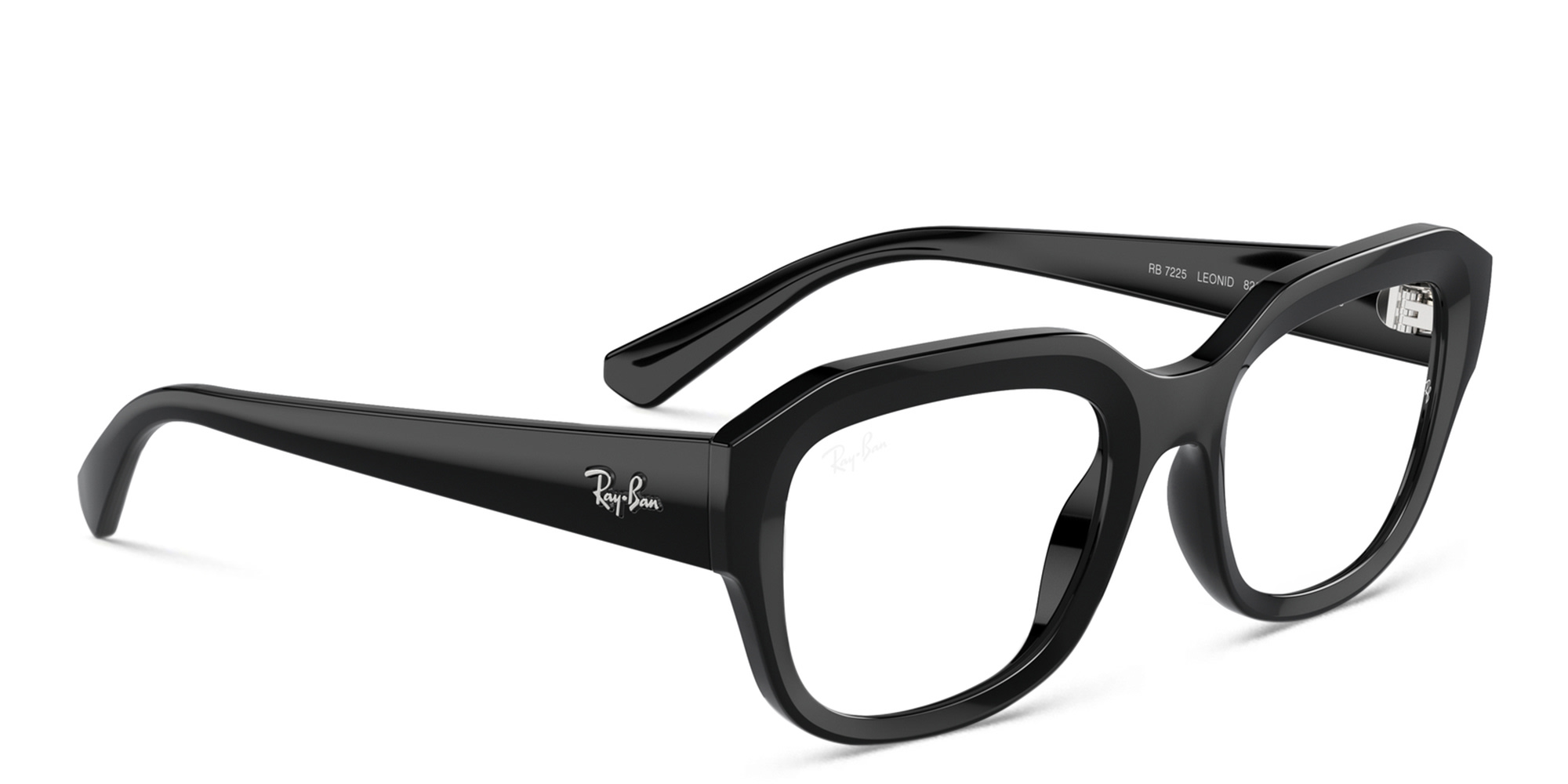 Shop Ray-Ban Unisex Square Eyeglasses in Black online.