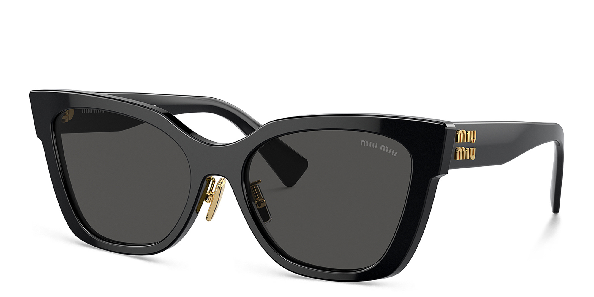 MIU MIU Square Sunglasses in Black – Product Photo 2