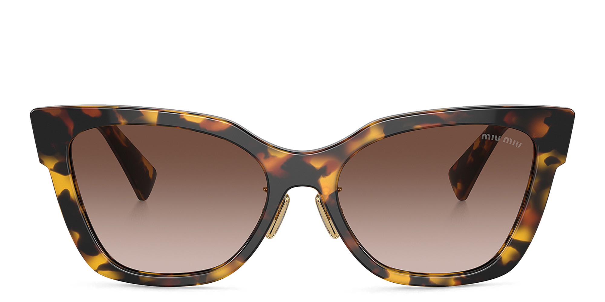 MIU MIU Square Sunglasses in Honey Havana – Product Photo 1