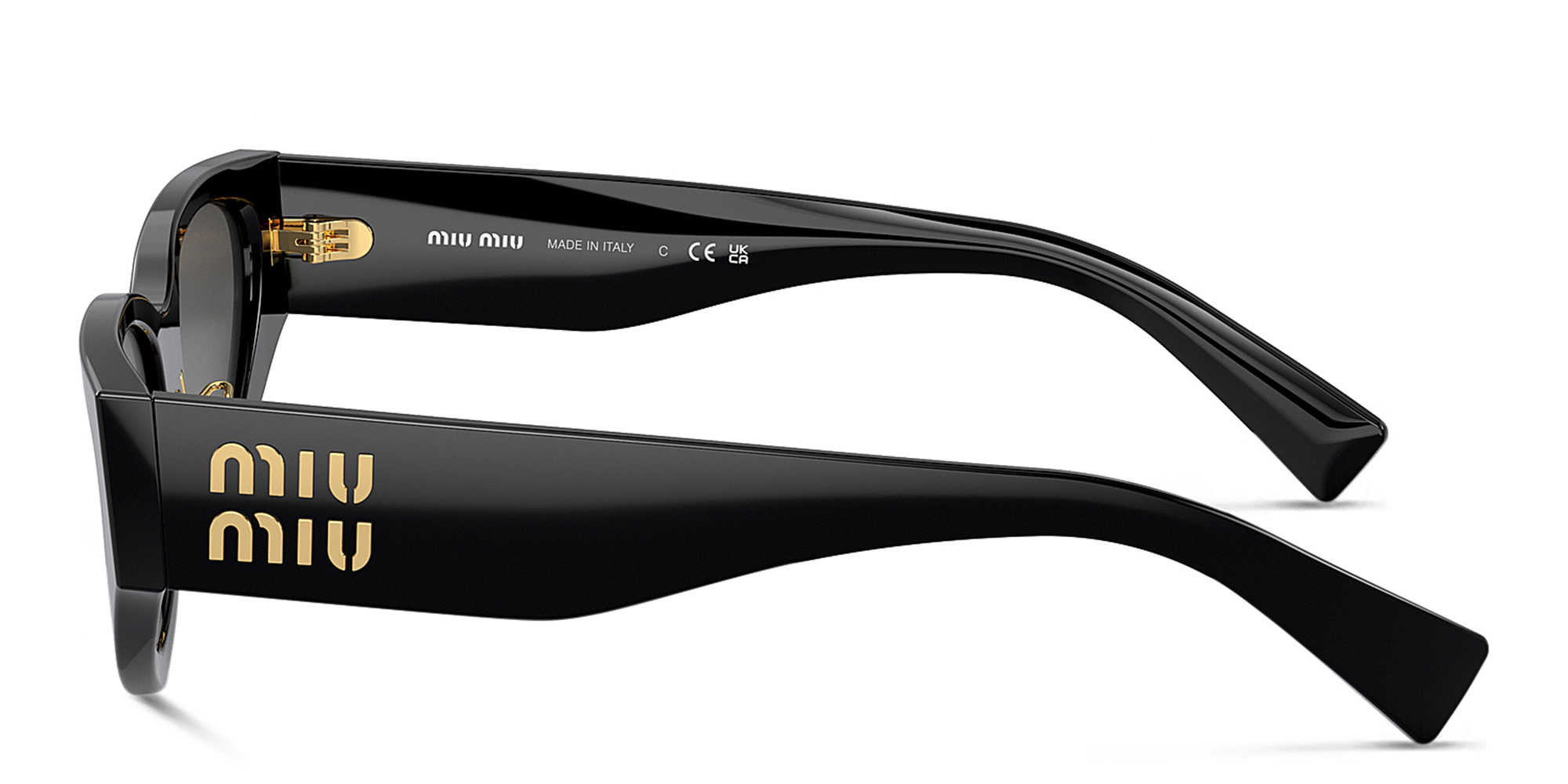 MIU MIU Cat-Eye Sunglasses in Black – Product Photo 3
