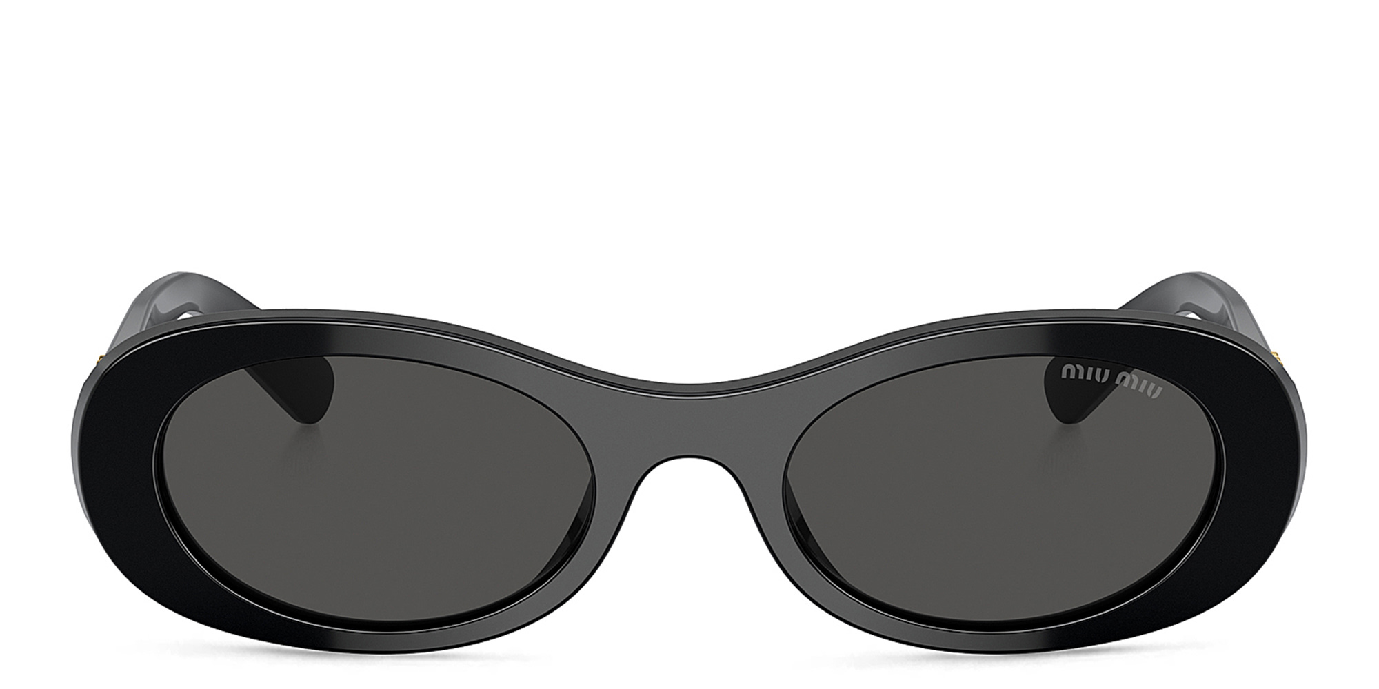 MIU MIU Oval Sunglasses in Black – Product Photo 1