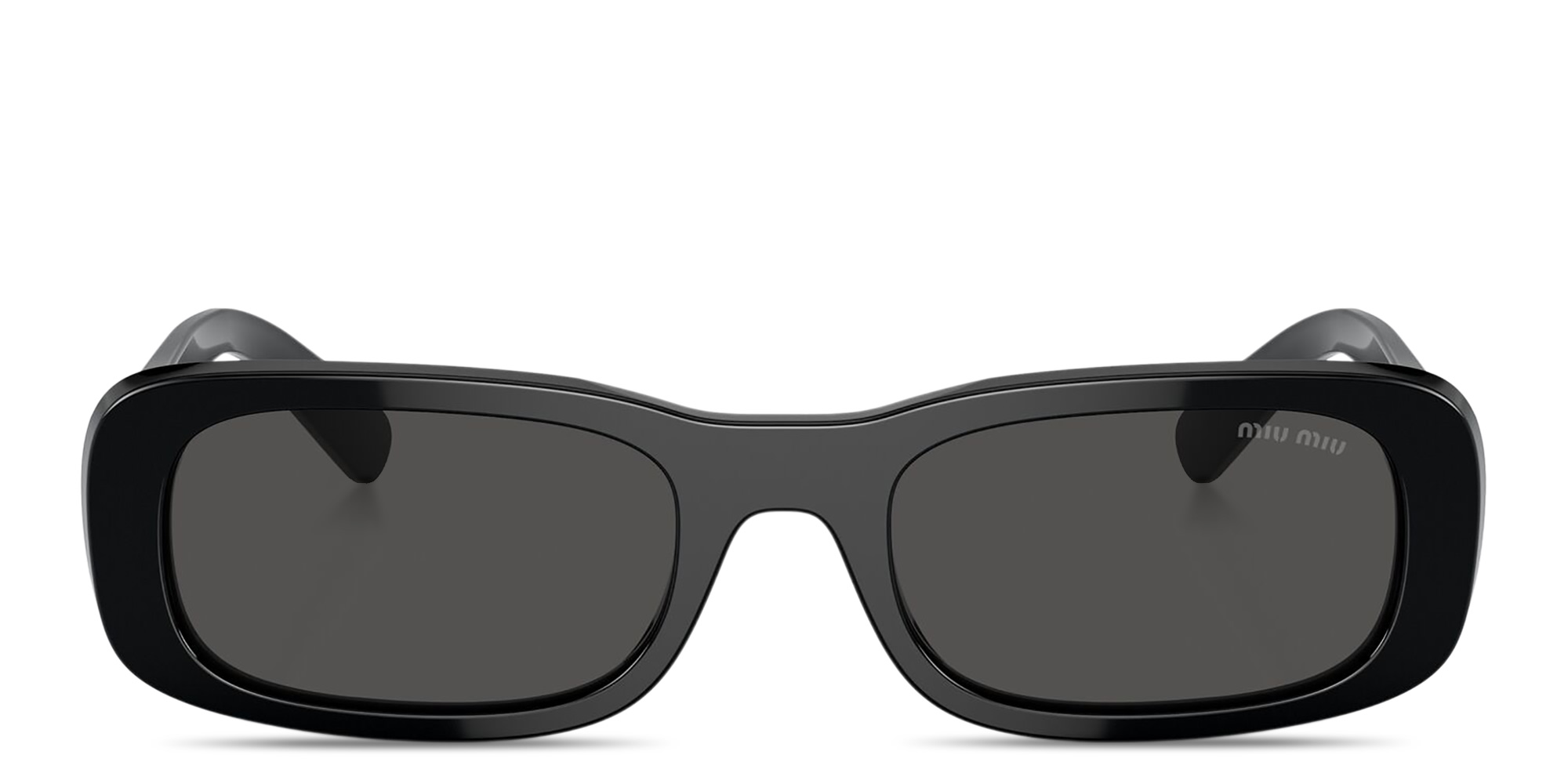 تسوق نظارات شمسية مستطيلة بشعار العلامة العمودي ميو ميو بلون أسود أونلاين.