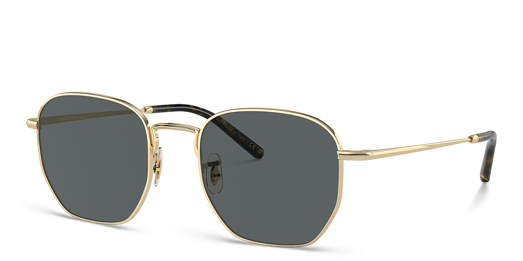 OLIVER PEOPLES Unisex Irregular Sunglasses in Gold – Product Photo 2