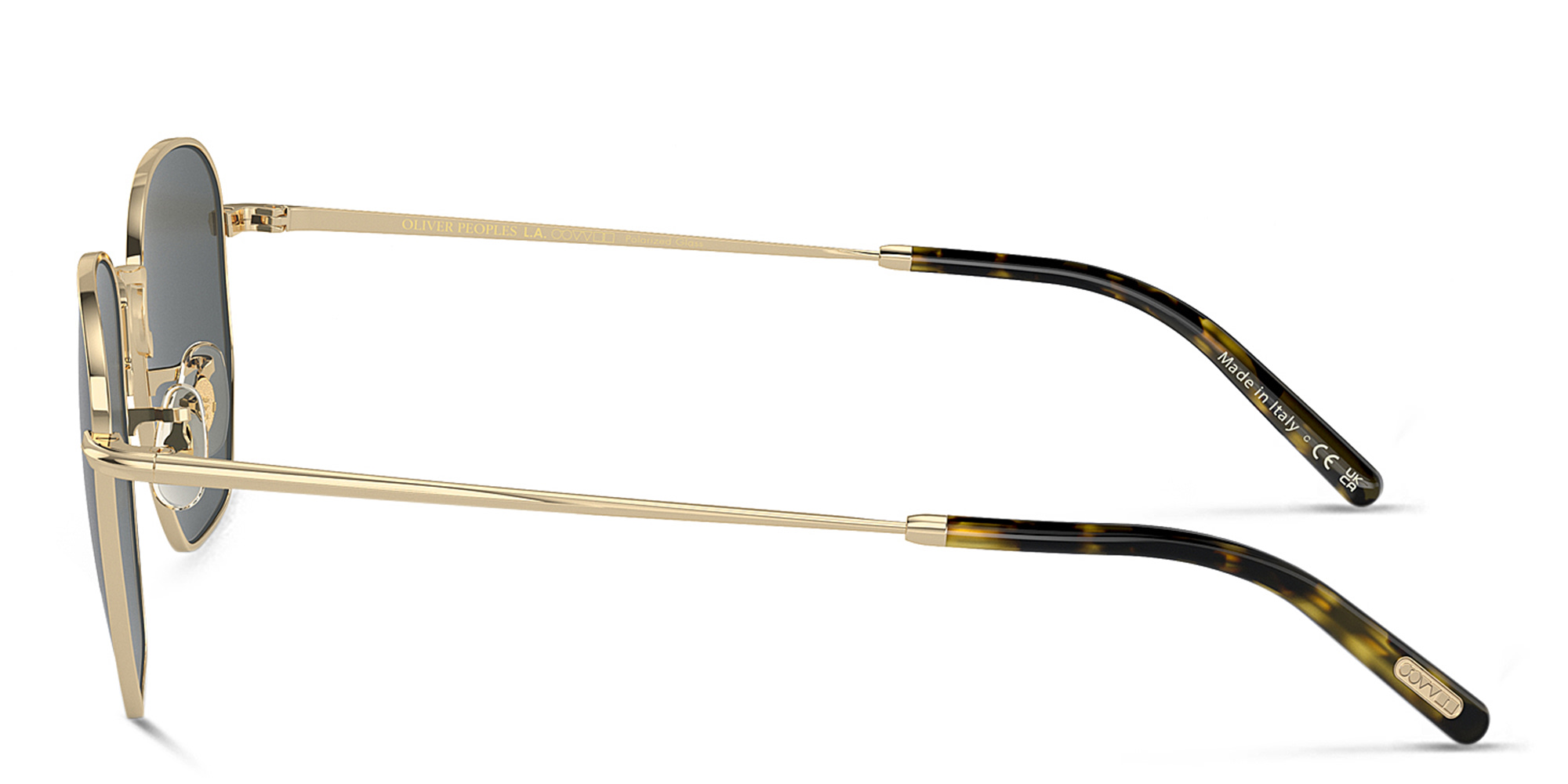 OLIVER PEOPLES Unisex Irregular Sunglasses in Gold – Product Photo 3