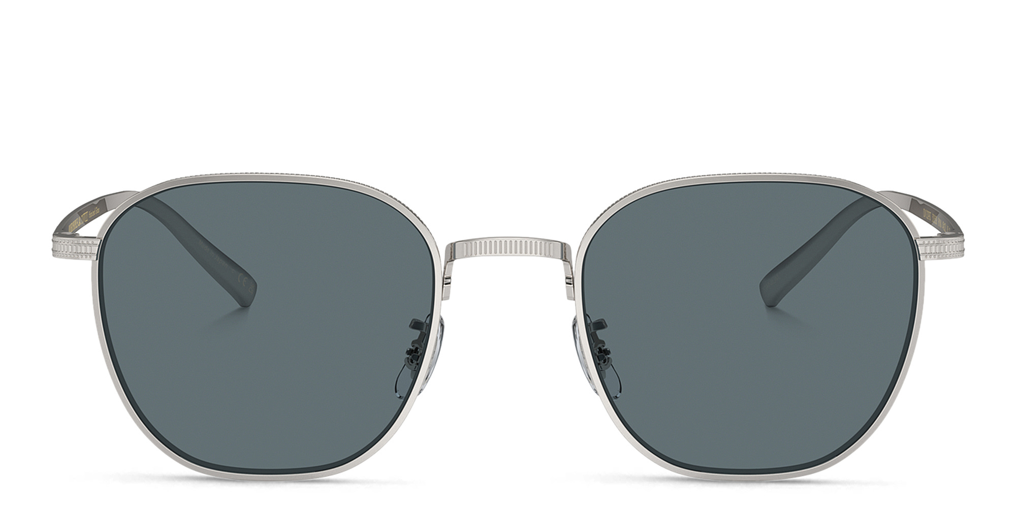 Shop OLIVER PEOPLES Rynn Unisex Square Sunglasses in Silver online.