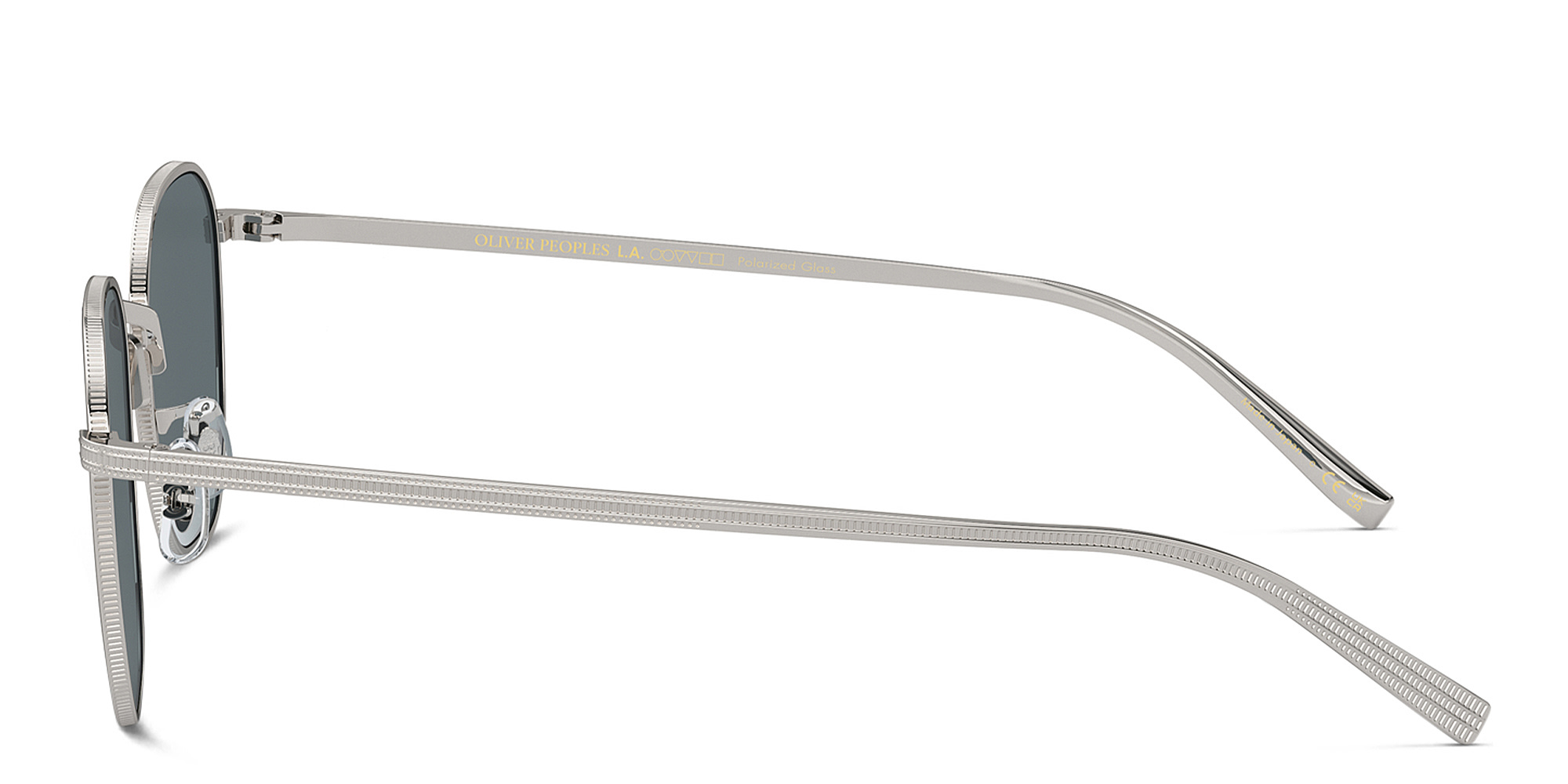 Shop OLIVER PEOPLES Rynn Unisex Square Sunglasses in Silver online.