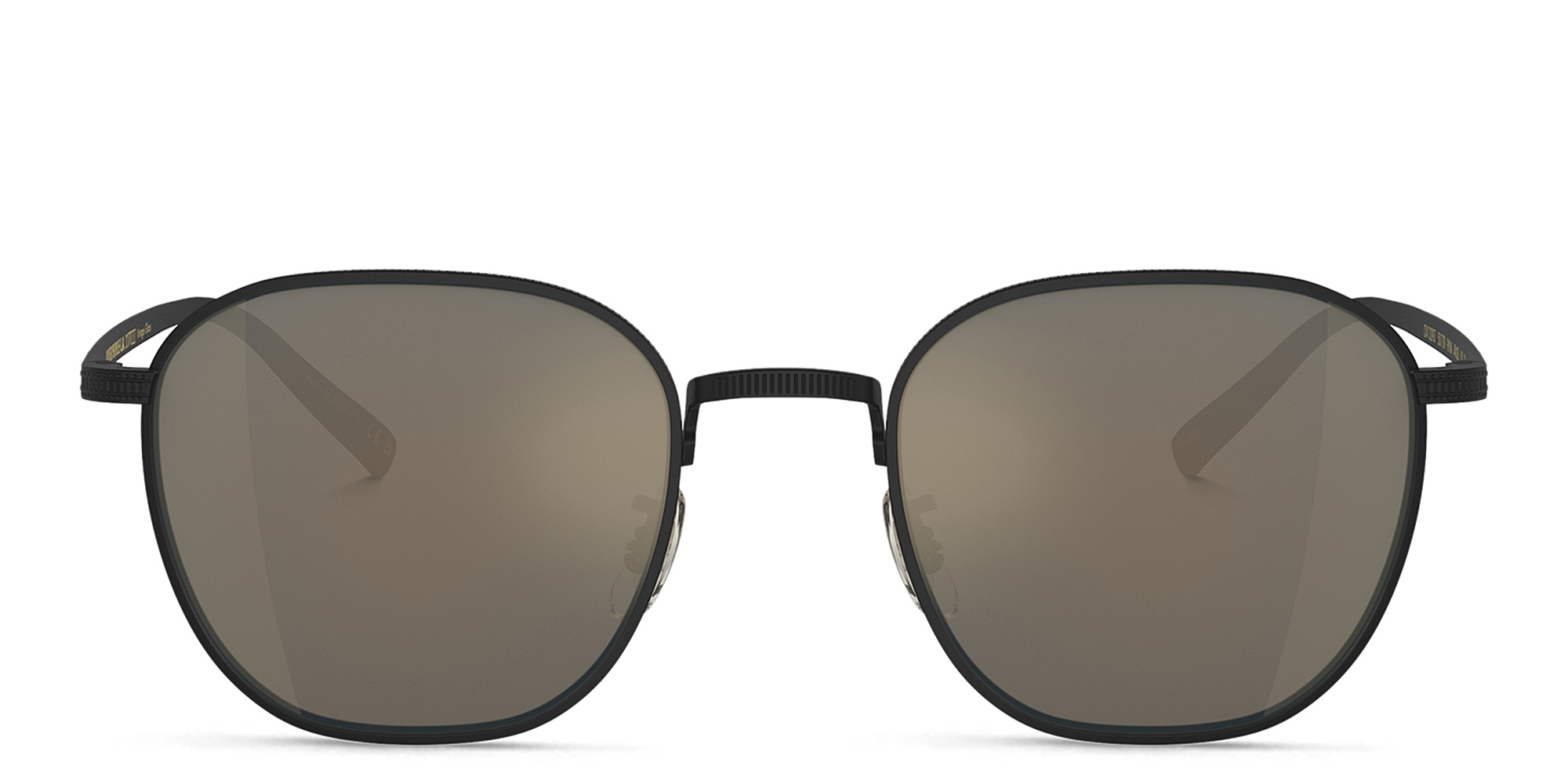 Shop OLIVER PEOPLES Rynn Unisex Square Sunglasses in Matte Black online.