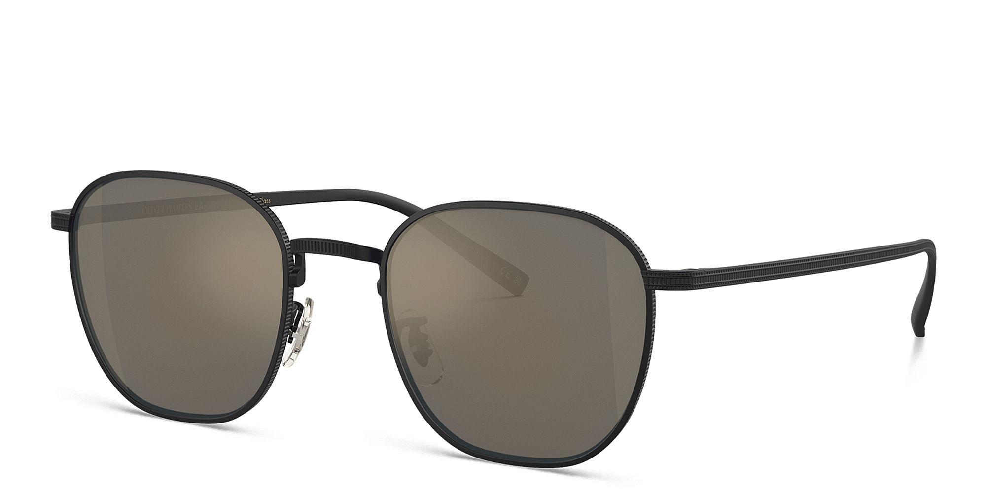 Shop OLIVER PEOPLES Rynn Unisex Square Sunglasses in Matte Black online.