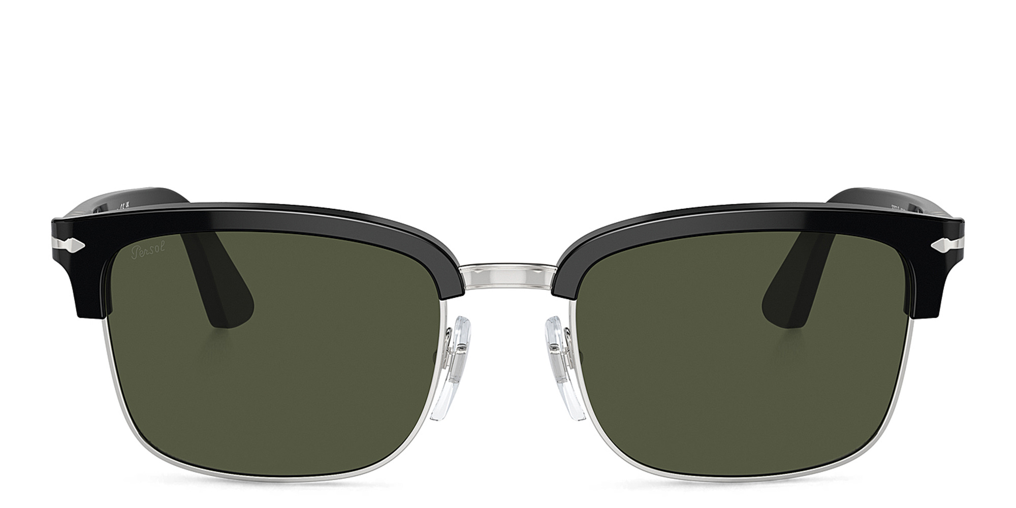 Shop PERSOL Unisex Rectangle Sunglasses in Black online.