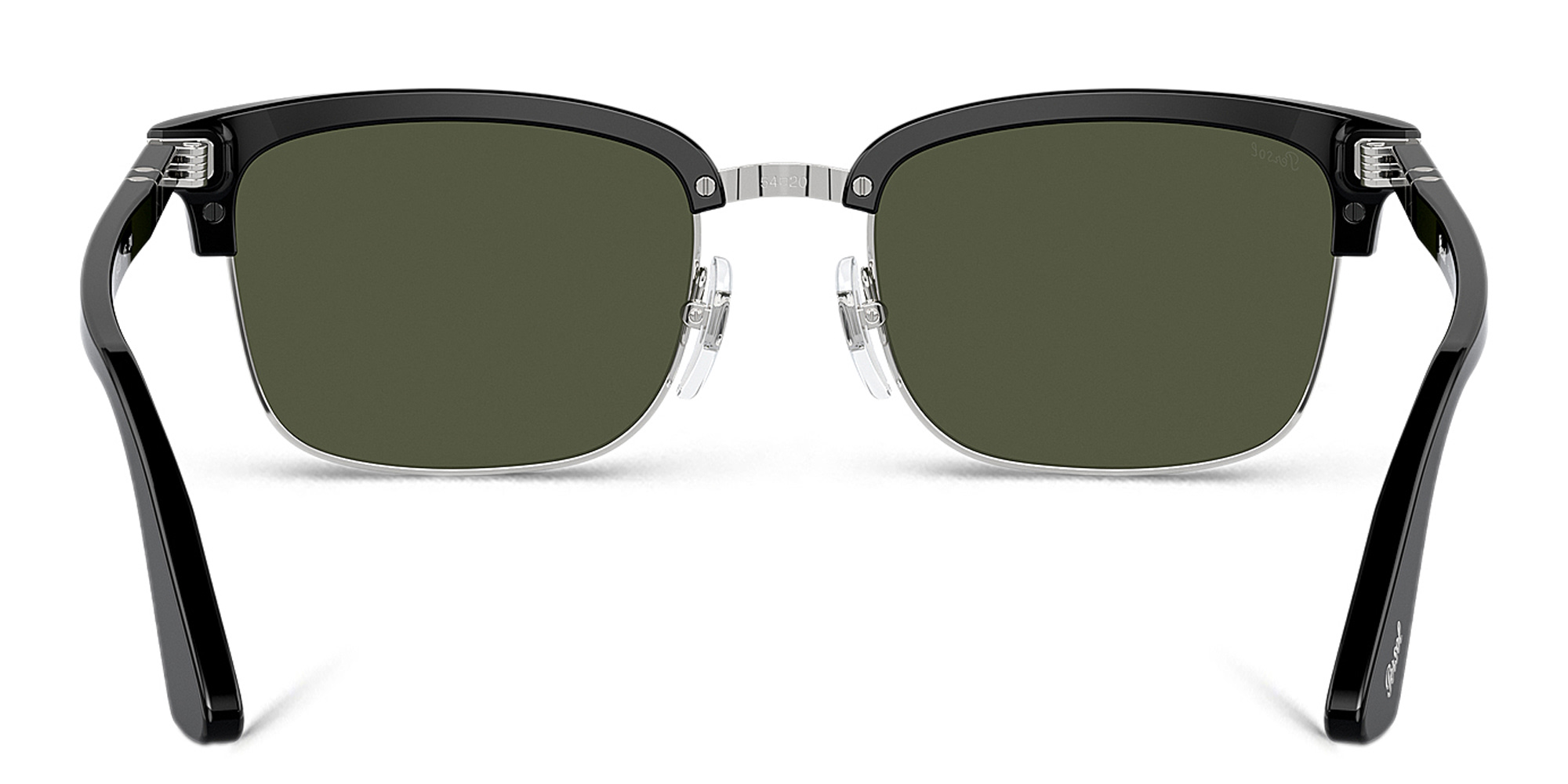 Shop PERSOL Unisex Rectangle Sunglasses in Black online.